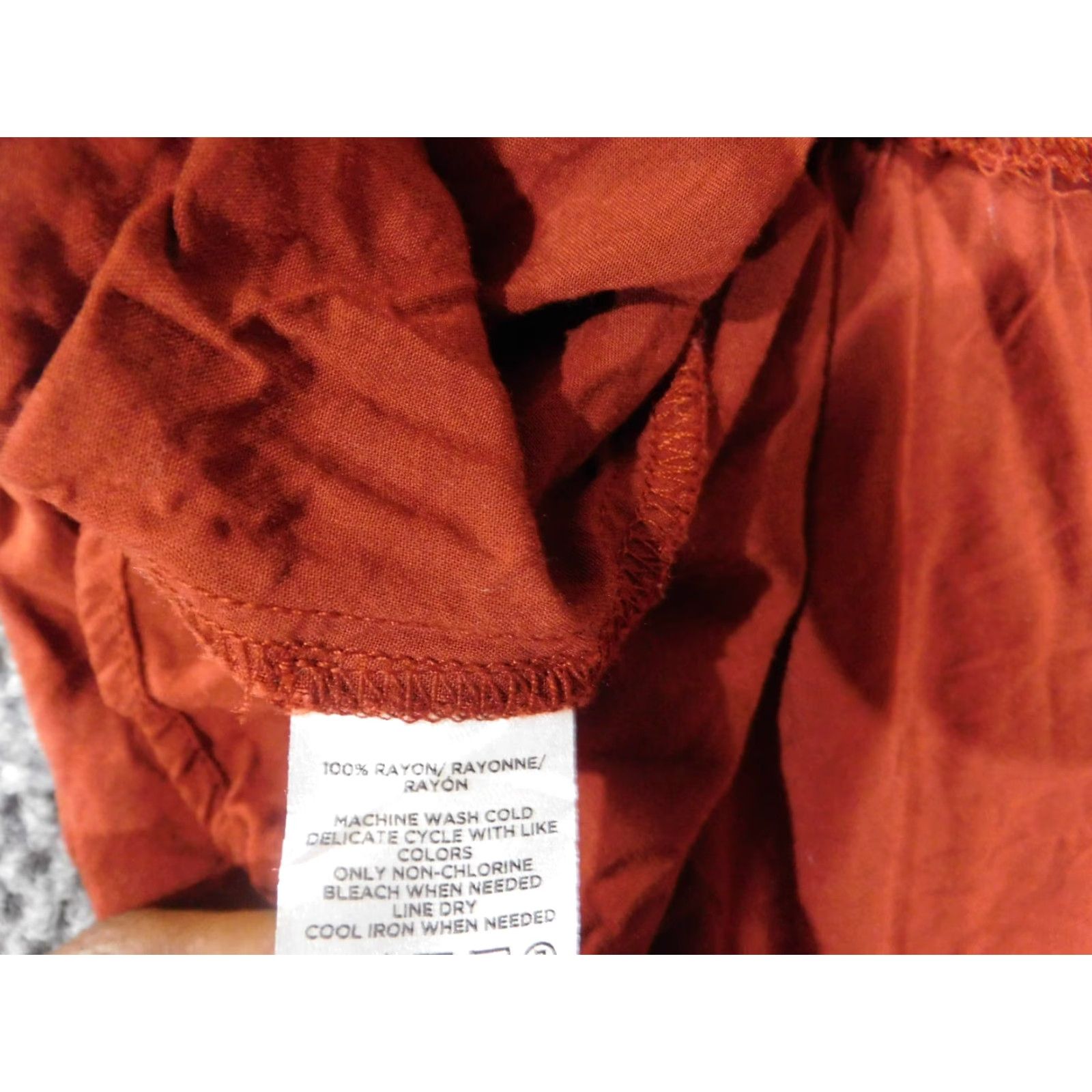 Loft Loft Blouse Shirt Women's Large Orange Knit Rayon Bell Sleeve Collared Pullover Casual Modern 90s-Style? (Note: This item is not vintage) Size L / US 10 / IT 46 - 6 Thumbnail