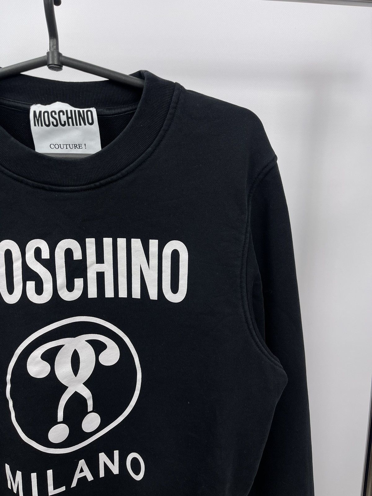 Moschino Moschino Milano Sweatshirt Size 8 (USA) Black Big Logo Size M / US 6-8 / IT 42-44 - 2 Thumbnail