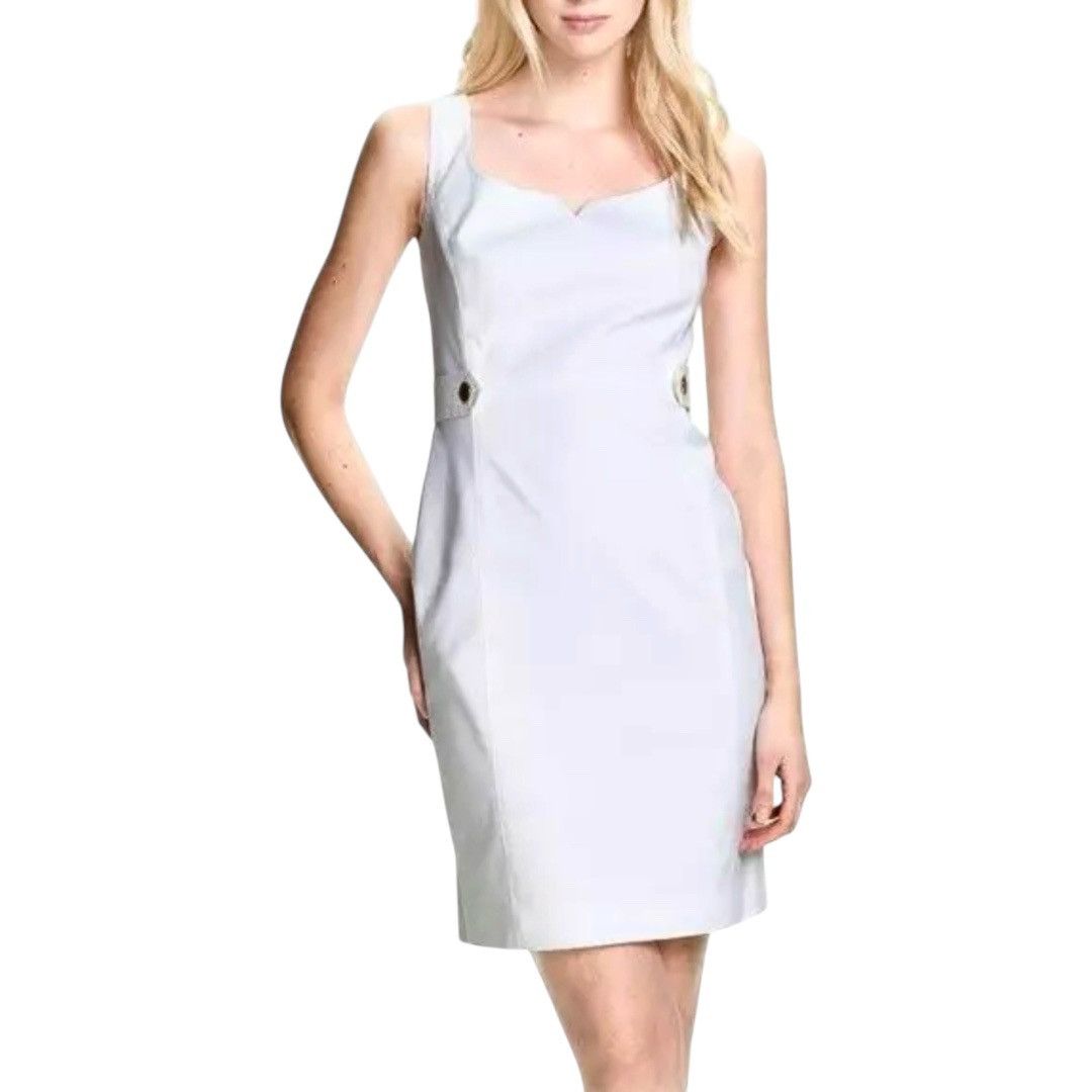 Tory Burch Tory Burch White Dress Size L / US 10 / IT 46 - 2 Thumbnail