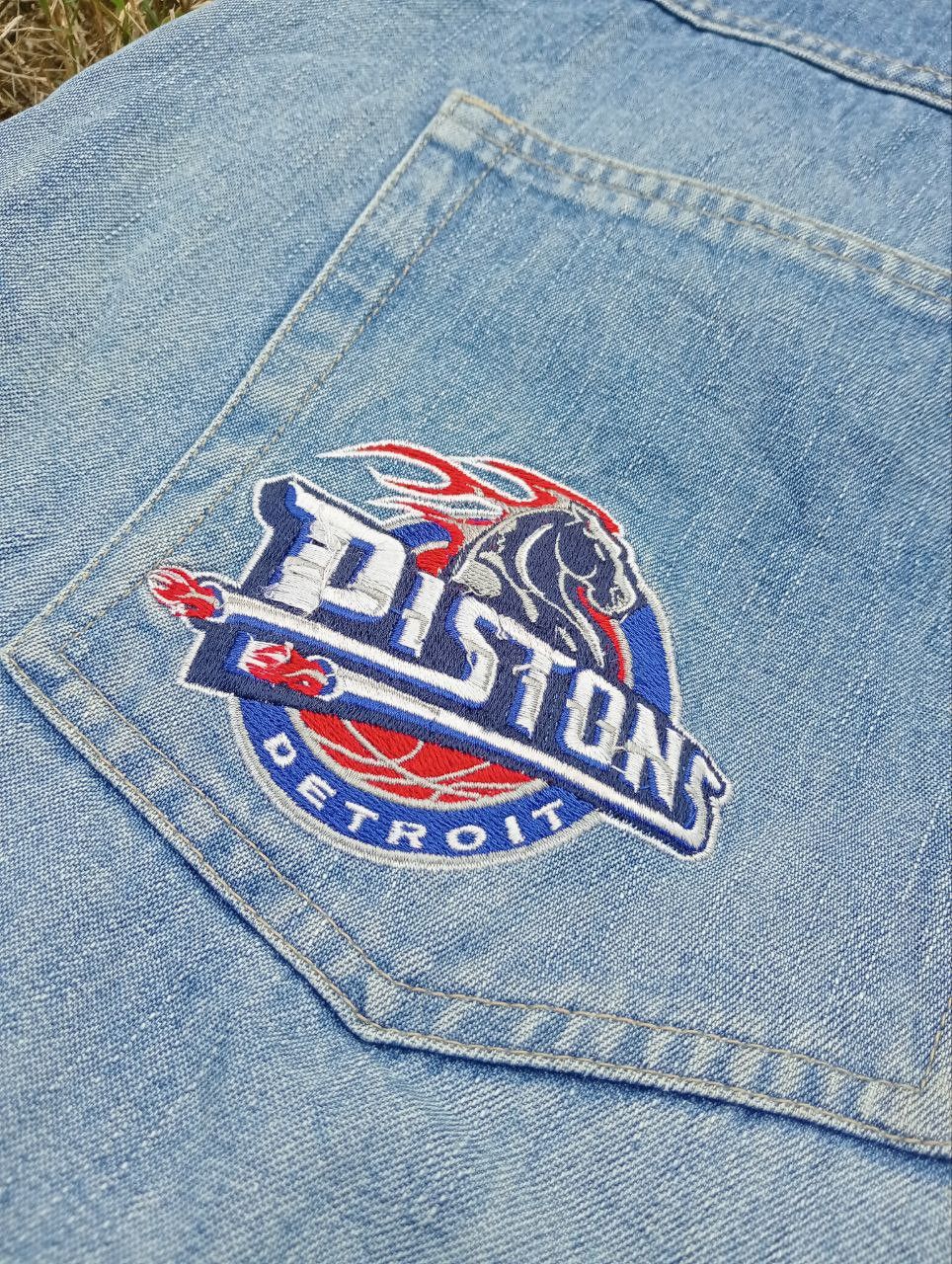 NBA Vintage Unk NBA Embroidery All Team Big Size Jeans Size US 40 / EU 56 - 9 Thumbnail