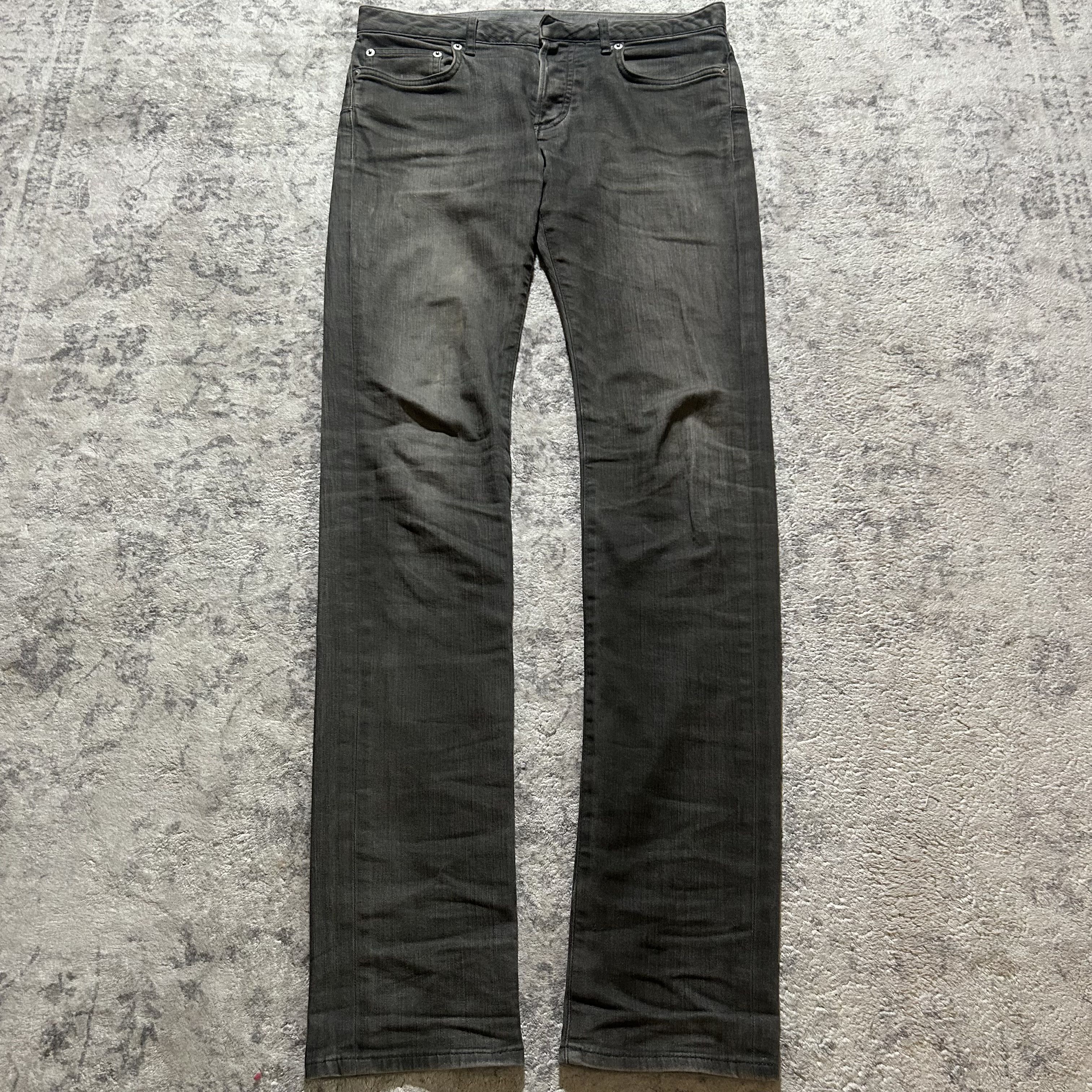 Dior × Hedi Slimane Dior Homme AW08 Stone Wash Skinny Jeans Grey