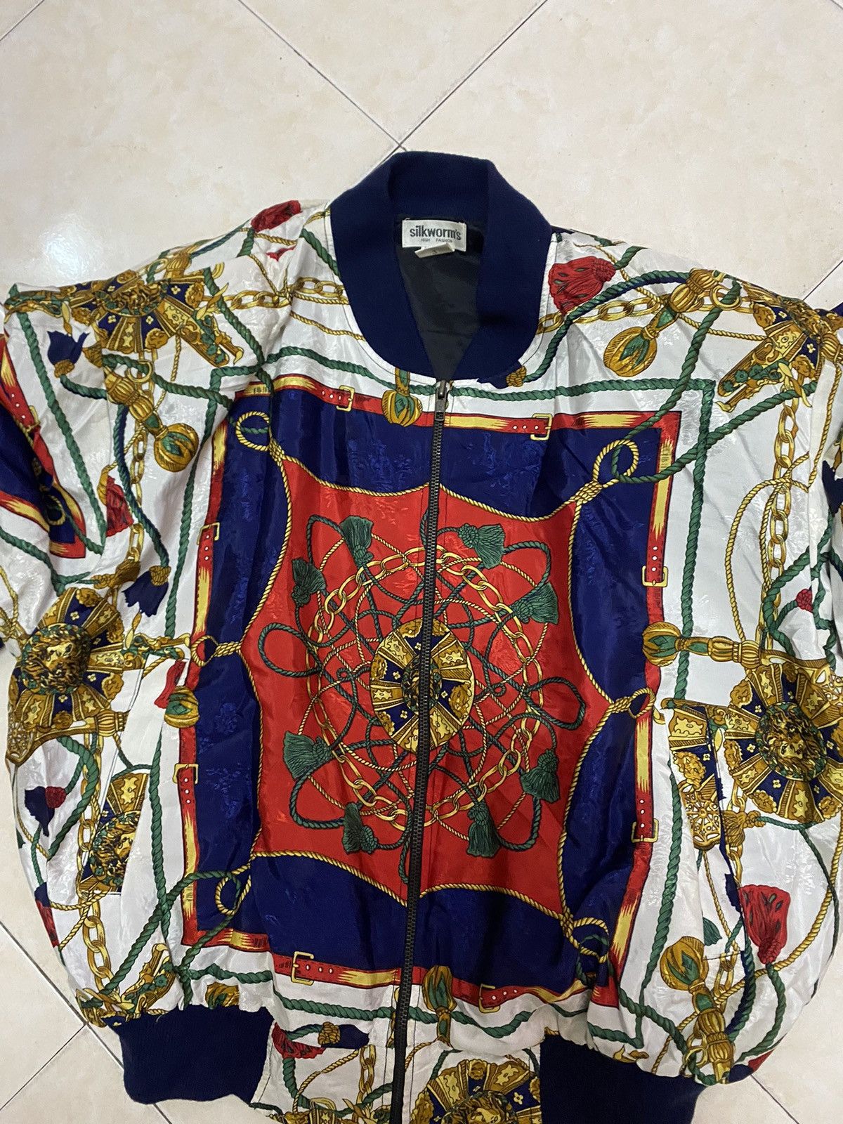 Vintage VINTAGE 80s SILKWORMS BOMBERS JACKETS CHAINS FULL PRINTS Size ONE SIZE - 8 Thumbnail