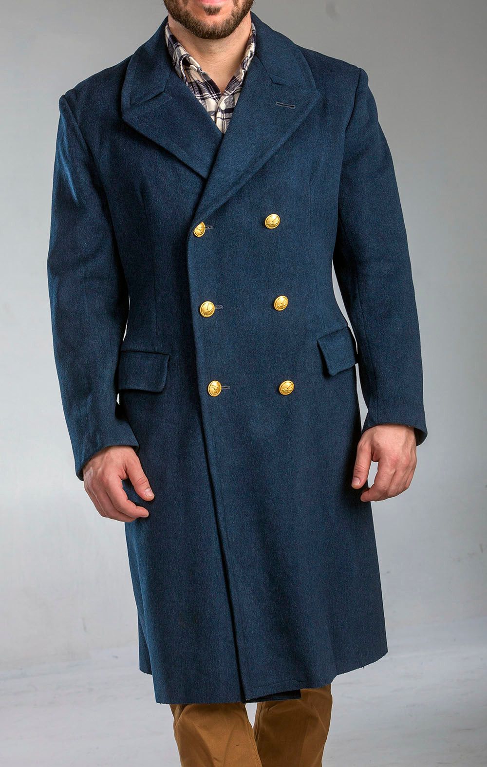 Vintage Aeronautica Militare Officer's Wool Blue Overcoat Size US L / EU 52-54 / 3 - 3 Thumbnail