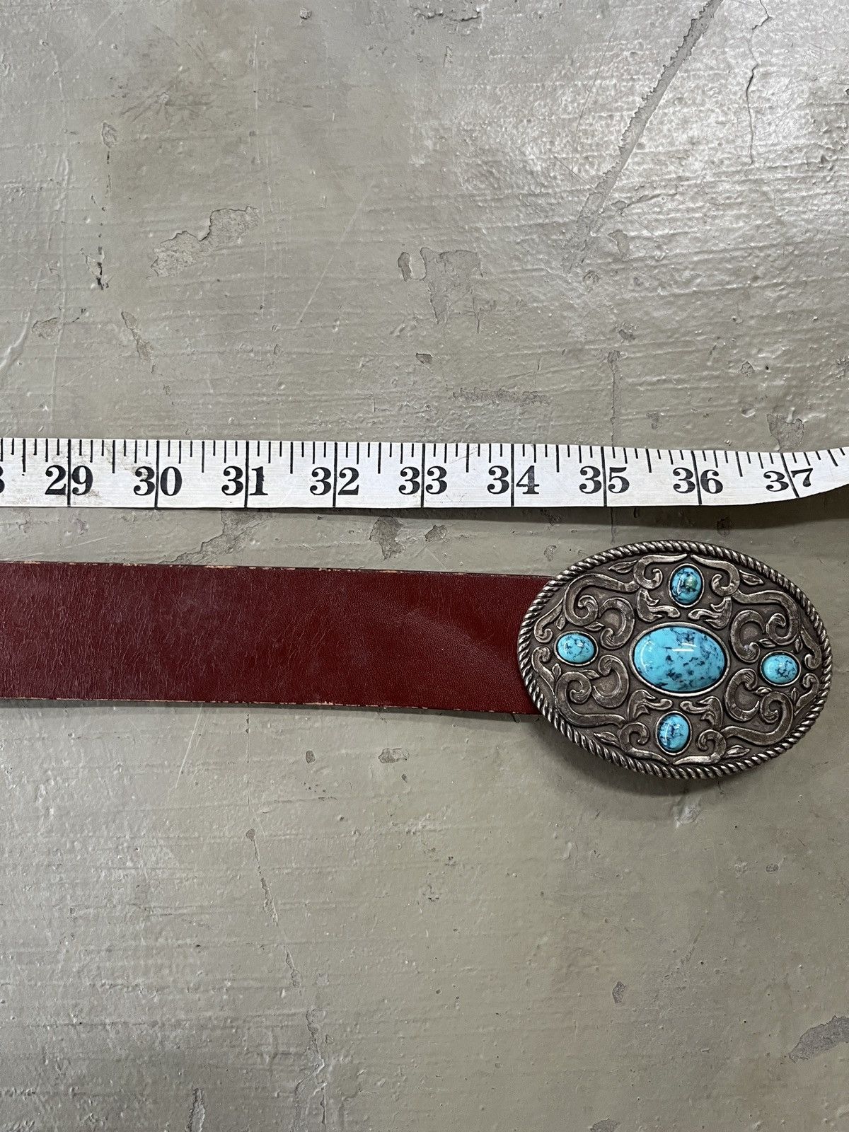 Tornado Mart Theory Genuine Leather Western Belt Tornado Mart Style Size 30 - 5 Thumbnail