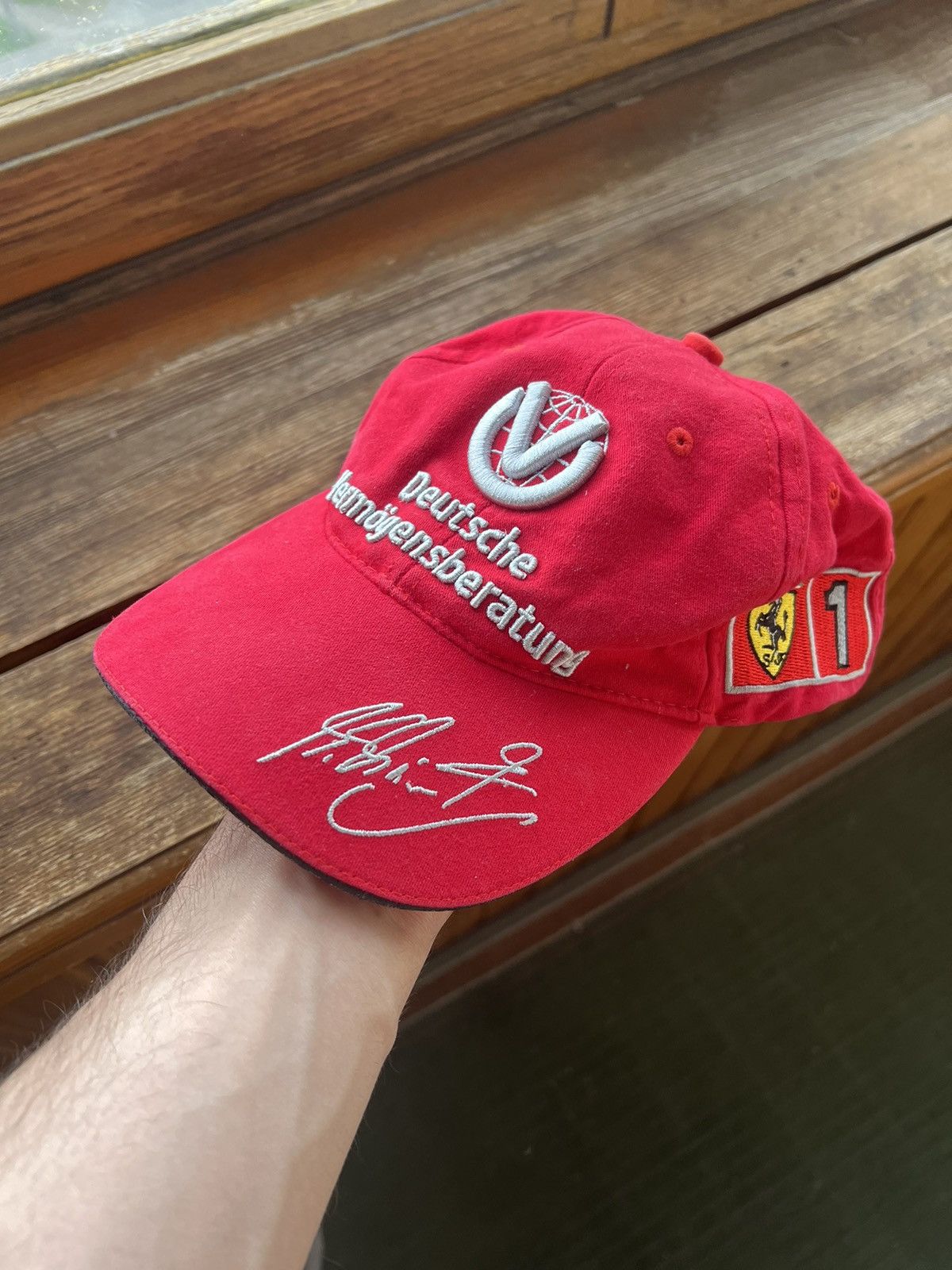 Vintage Vintage F-1 Ferrari Schumacher Racing Trapper Hat Y2K Size ONE SIZE - 3 Thumbnail