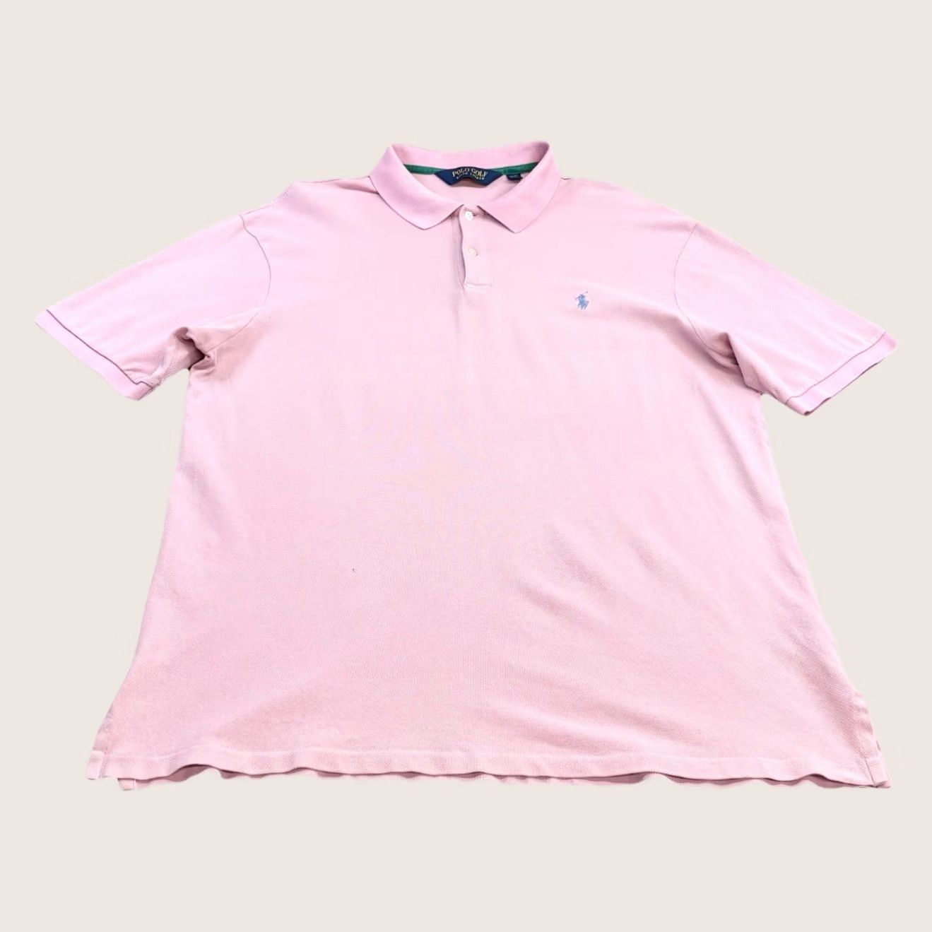 Ralph Lauren Ralph Lauren Polo Golf Polo Shirt XL Pro Fit Men’s Light Pink Used Damaged Polo Shirt Mens XL Pink Damaged Hole Stitching Back Pull Front Lower Side Size US XL / EU 56 / 4 - 1 Thumbnail