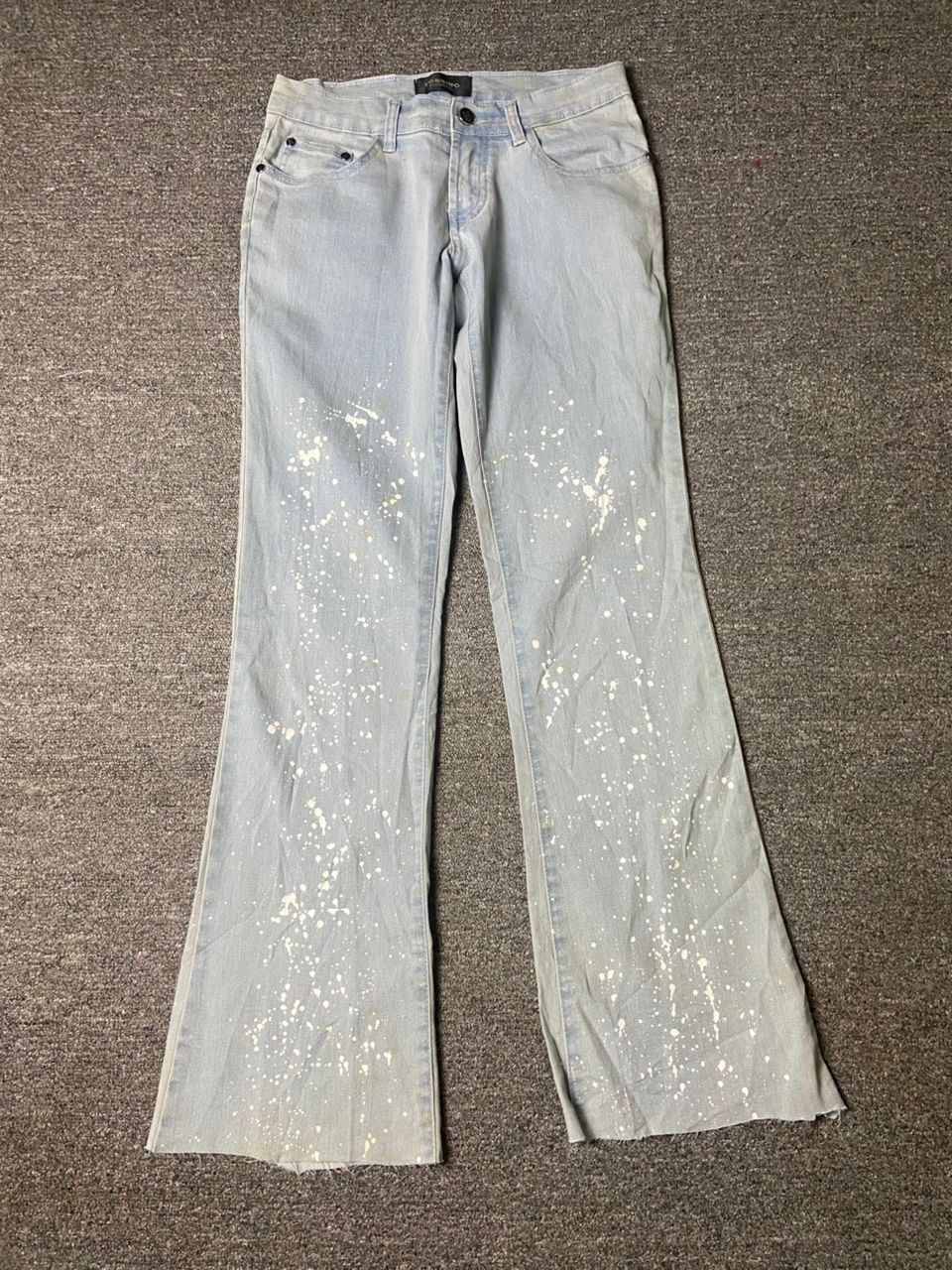 Japanese Brand KALOC x Yonbino Flare Jeans with Paint Splatter (165) Size 28" / US 6 / IT 42 - 1 Thumbnail