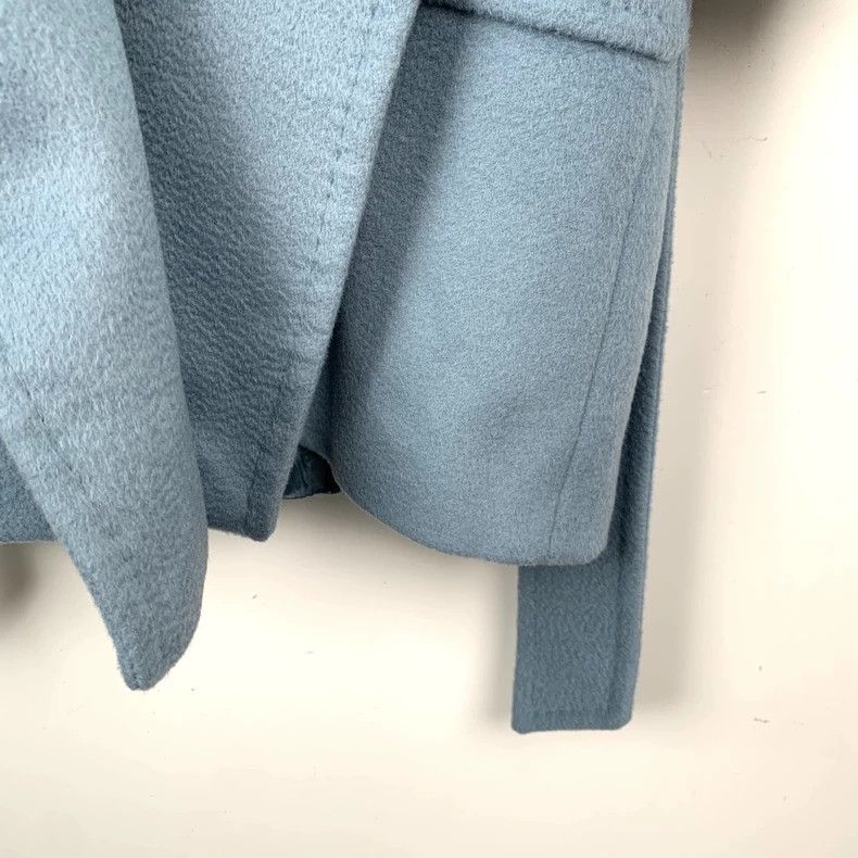 Max Mara Max Mara Blue hooded lapel belted cashmere coat Size XXS / US 00 / IT 34 - 4 Thumbnail