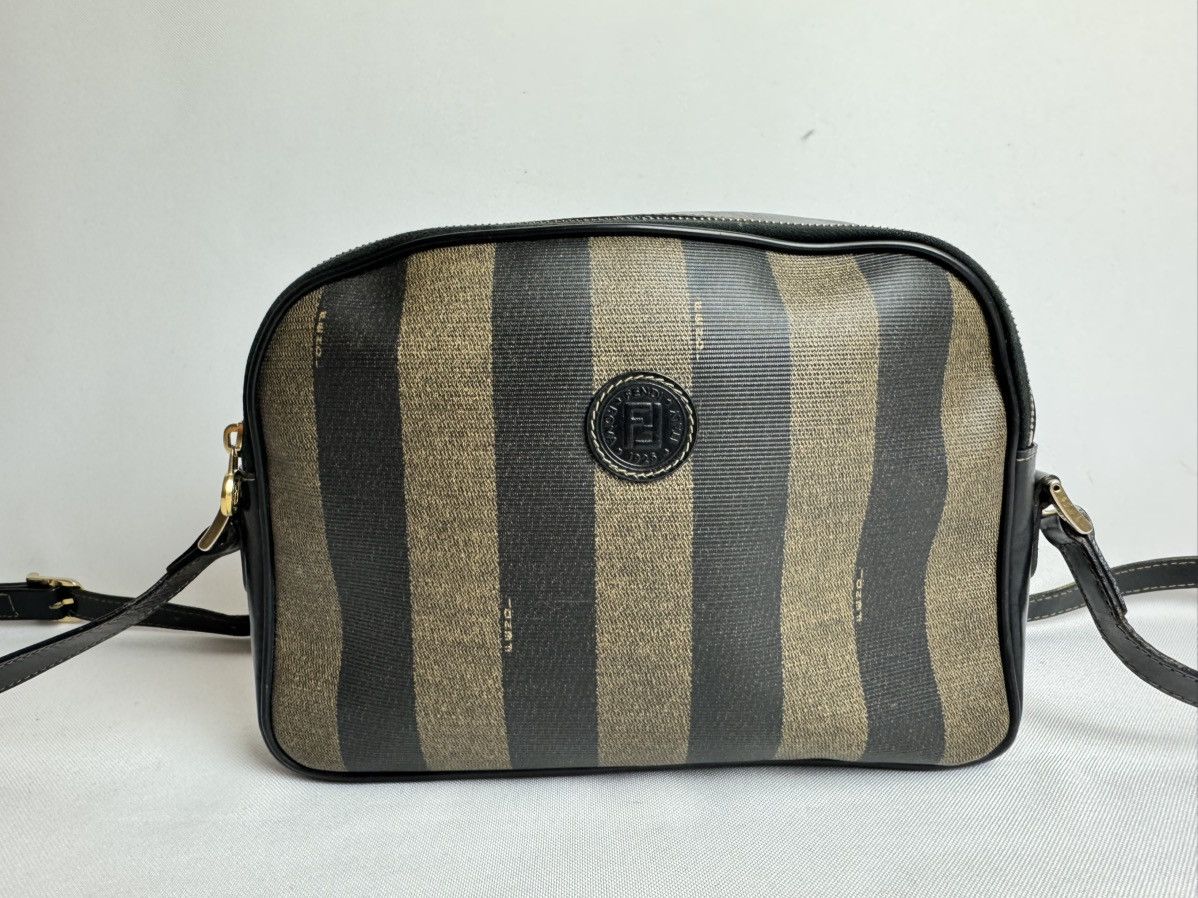 Vintage Fendi Peguin Crossbody Bag Canvas in Black, Women's