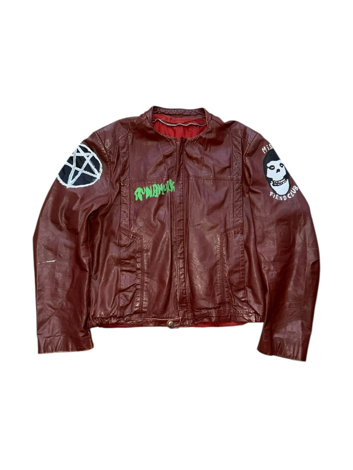 Vintage *RARE* VINTAGE 90s PUNK MISFITS FIEND CASUALTIES LEATHER Size US M / EU 48-50 / 2 - 10 Thumbnail