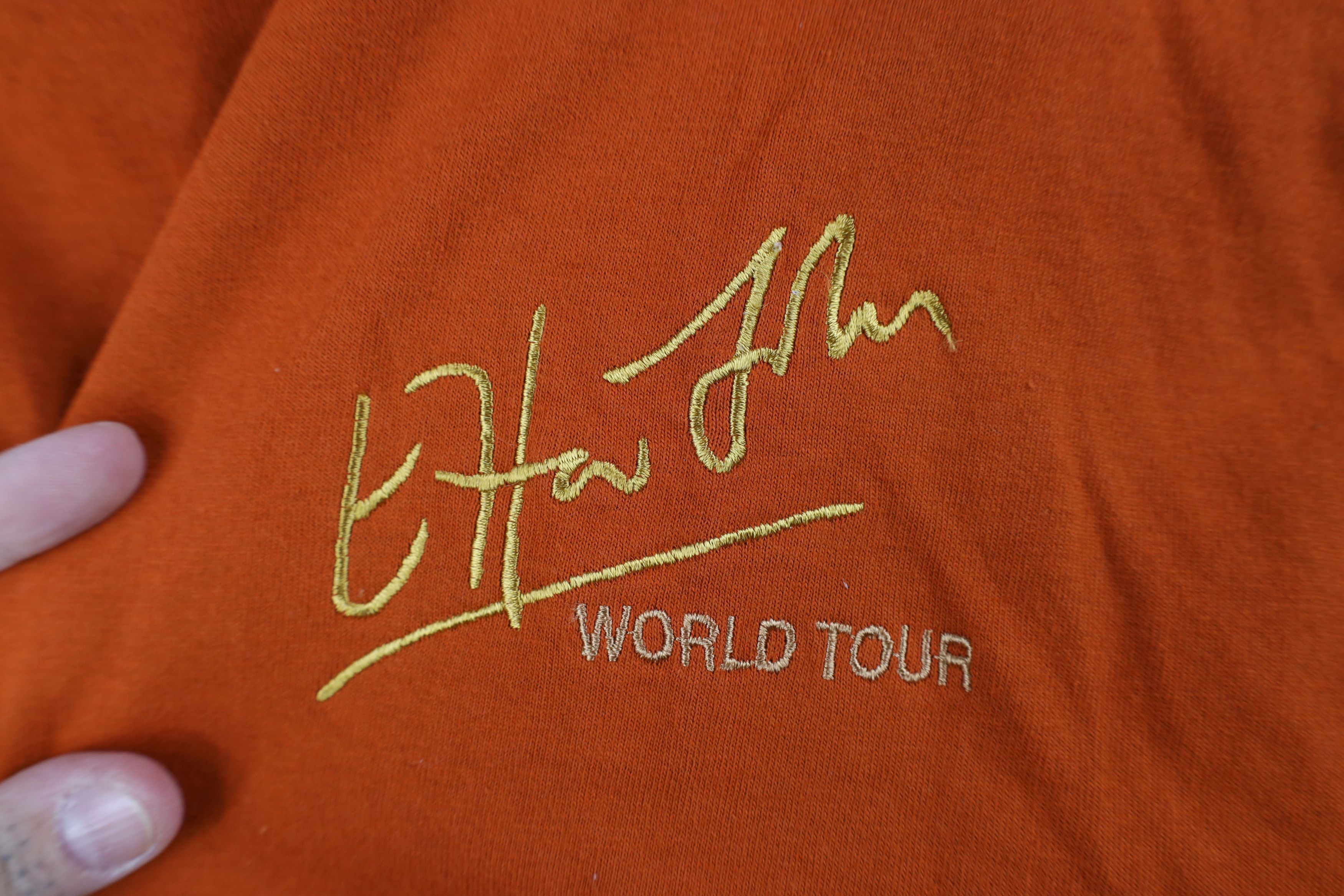 Vintage Vintage 90s World Tour Elton John Band T-Shirt Orange USA Size US M / EU 48-50 / 2 - 4 Thumbnail