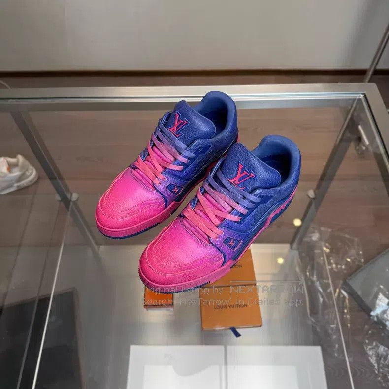 Louis Vuitton Louis Vuitton TRAINER purple-pink gradient shoes Size US 7 / EU 40 - 1 Thumbnail