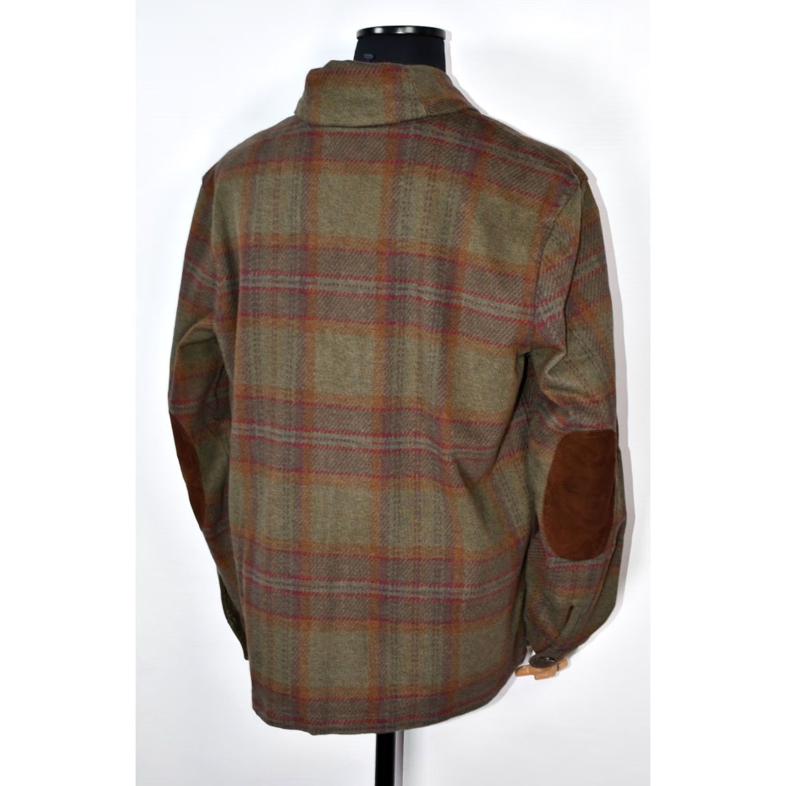 Polo Ralph Lauren Polo Ralph Lauren Cardigan Mens XL Green Shawl Cotton Tartan Leather Patch Men size Size US XL / EU 56 / 4 - 2 Thumbnail