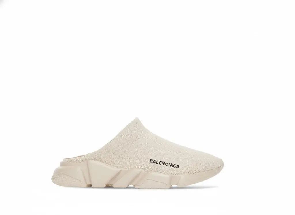 Balenciaga o1tr1nto0526 Speed Recycled Knit Mules in Beige Size US 9 / IT 39 - 1 Preview