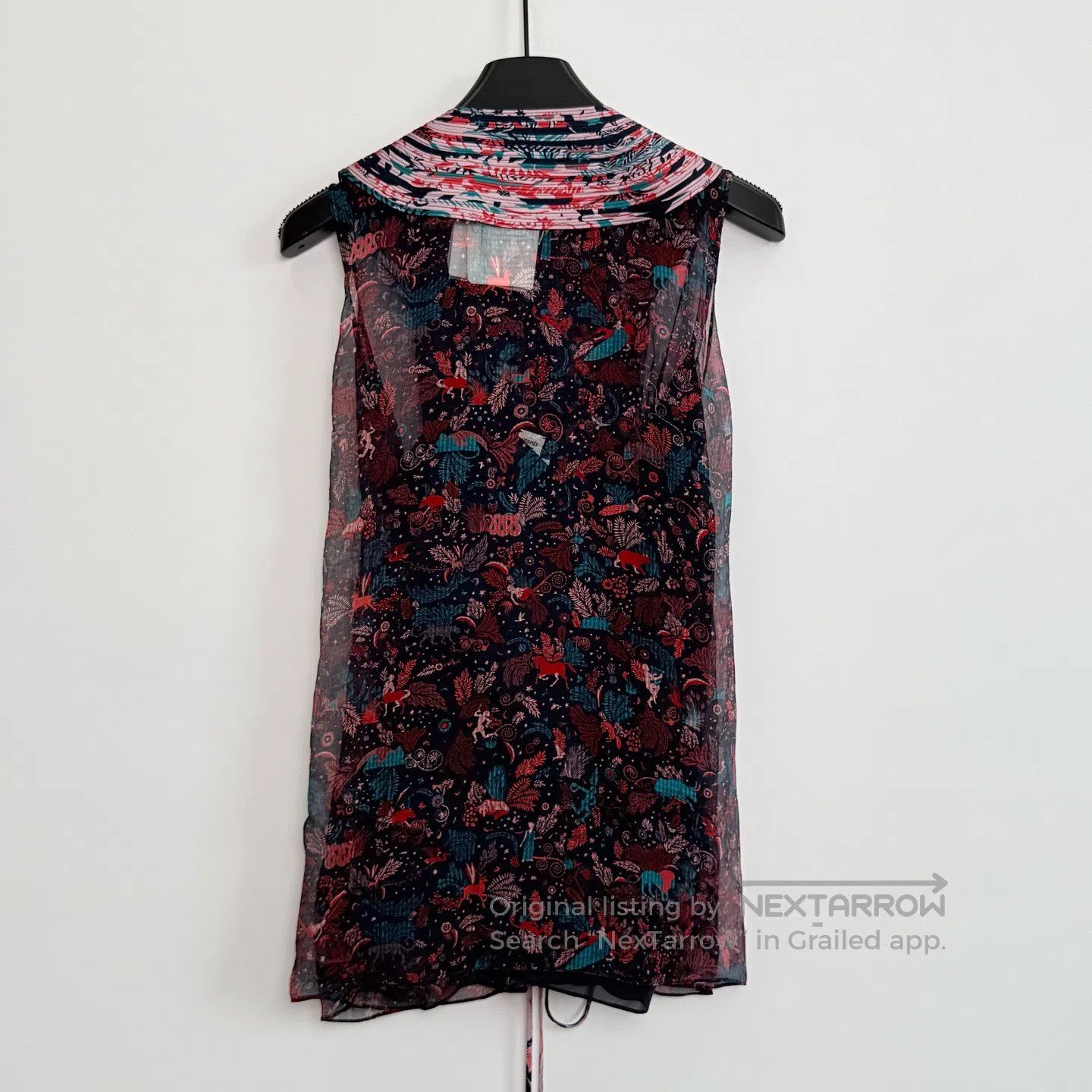 Hermes Hermes Floral Printed Sleeveless Dress| Size XXS / US 00 / IT 34 - 3 Thumbnail