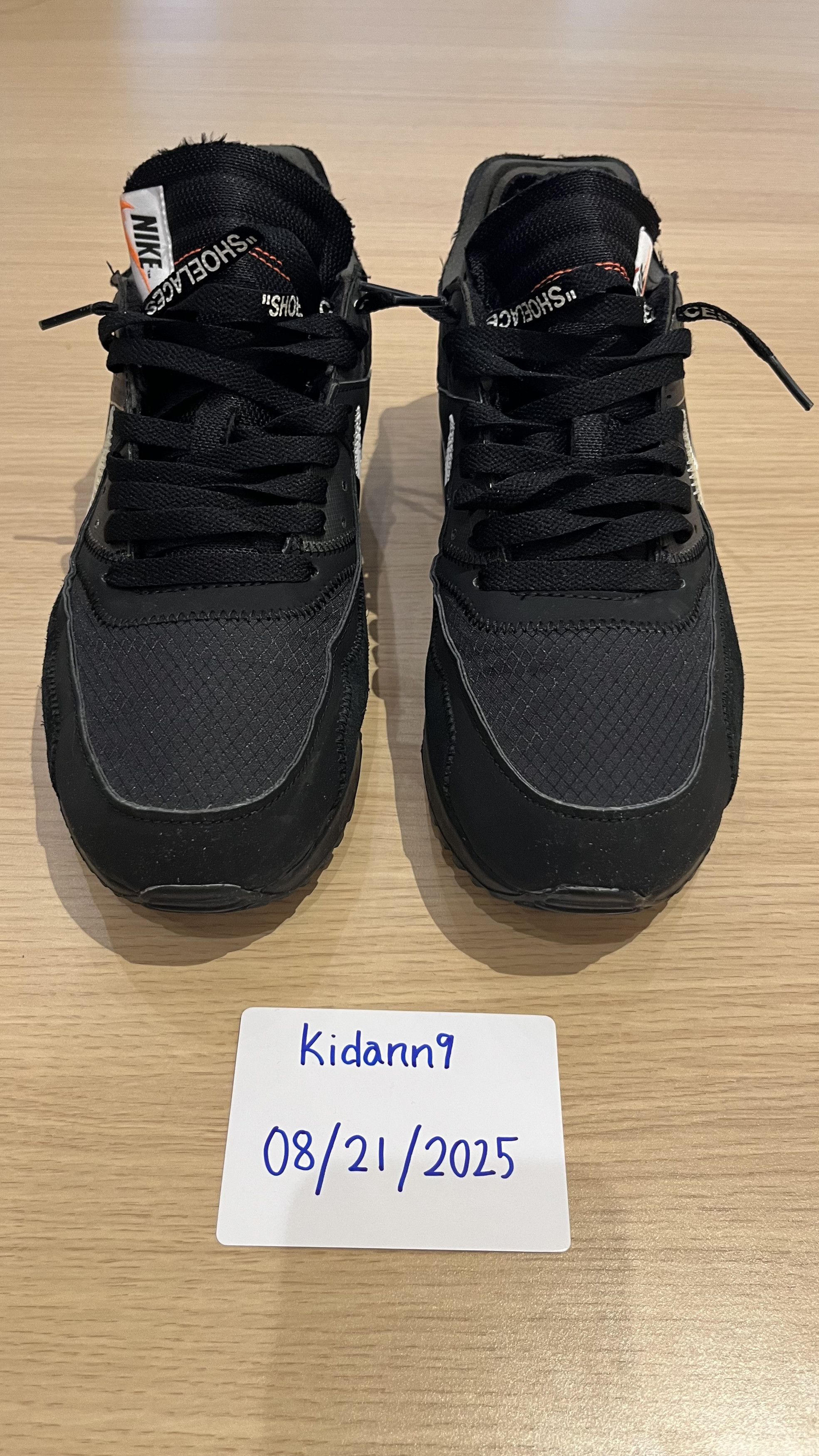 Nike × Off-White Nike Air Max 90 Off-White Black Size US 9.5 / EU 42-43 - 2 Thumbnail
