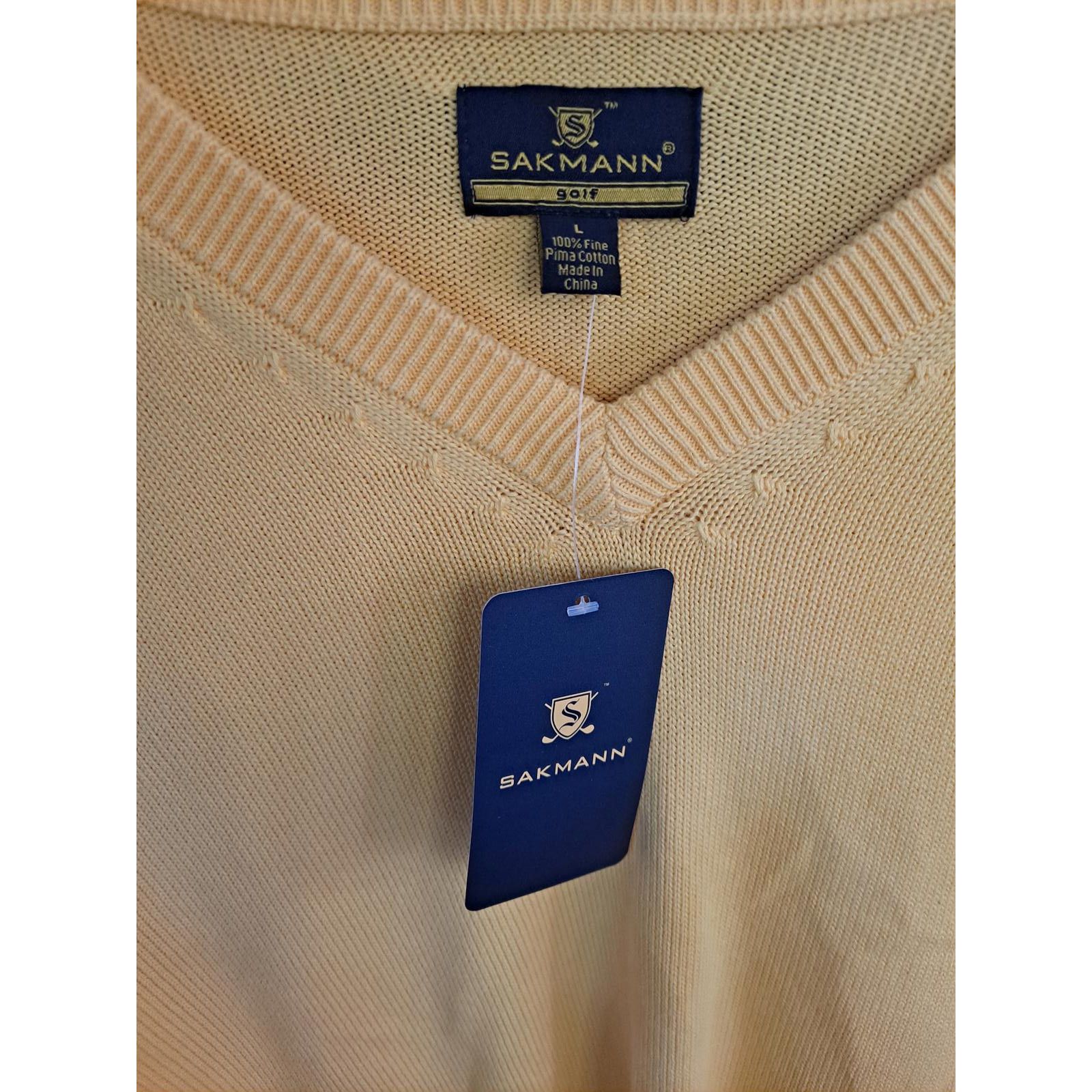 Other New Sakmann Yellow V Neck Sweater Size Large [A] Size US L / EU 52-54 / 3 - 2 Thumbnail