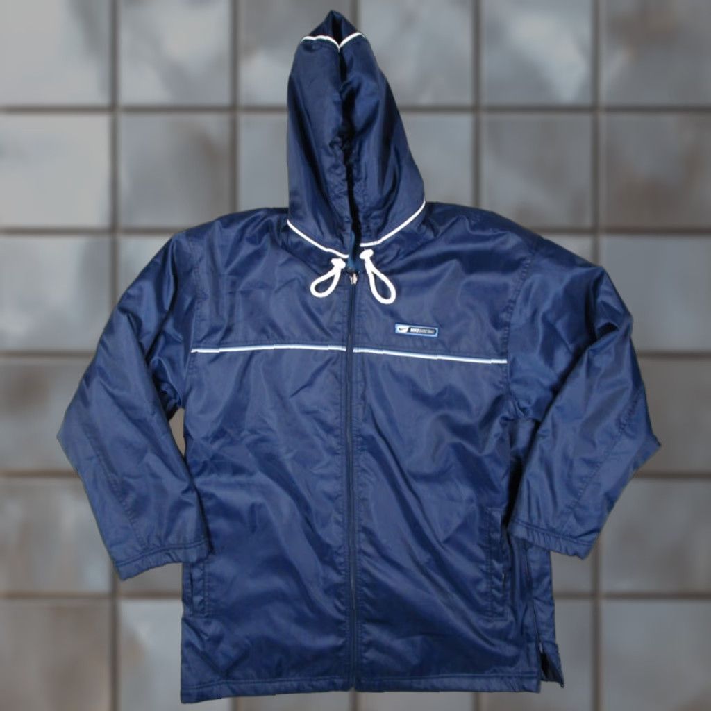 Nike VINTAGE Nike Basketball Jacket Mens M Blue Hooded Fleece Lined Zip 90s Size US M / EU 48-50 / 2 - 1 Thumbnail