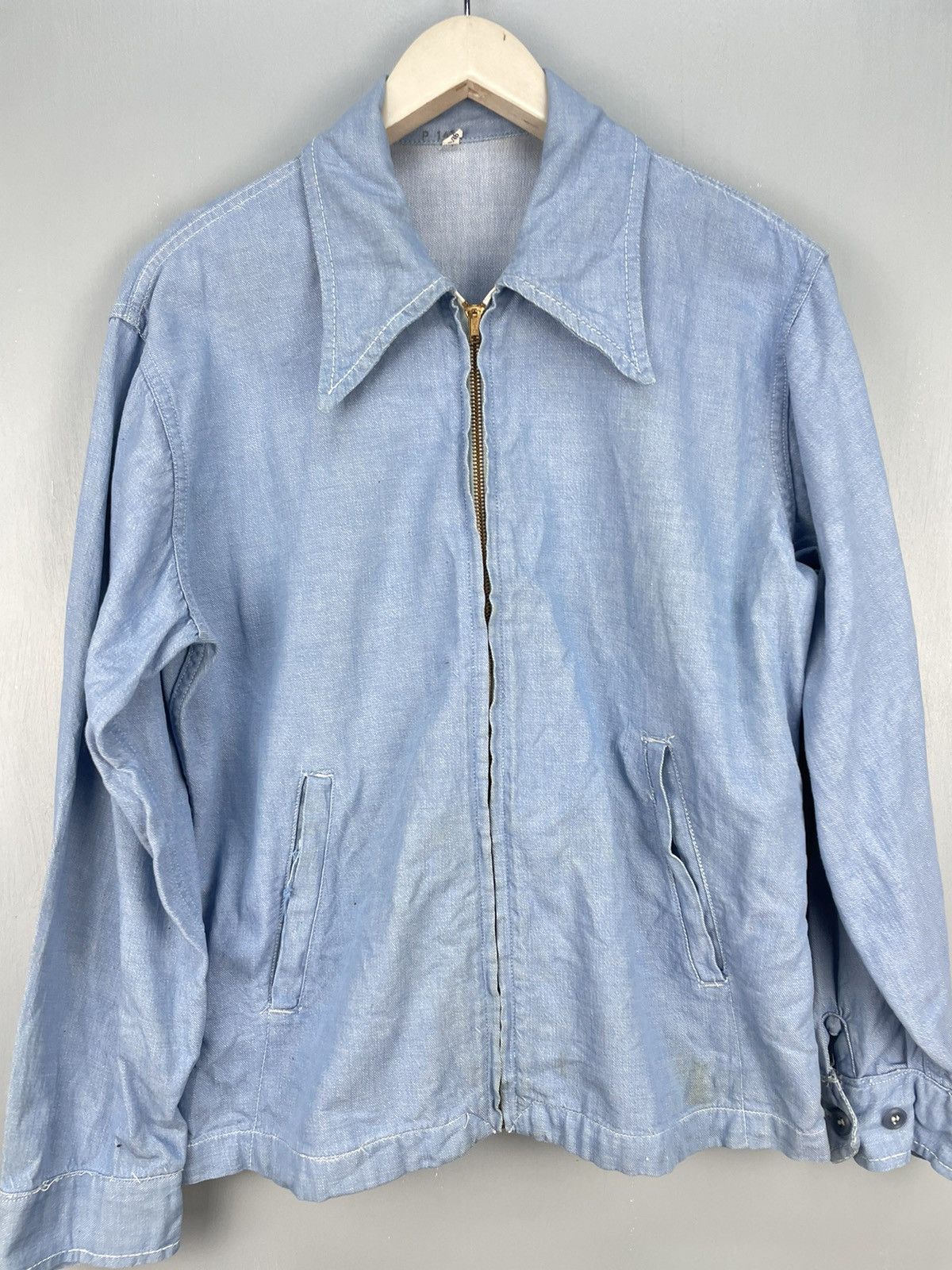 Vintage Vintage 50s Navy P 1410 zip up jacket Size US S / EU 44-46 / 1 - 3 Thumbnail