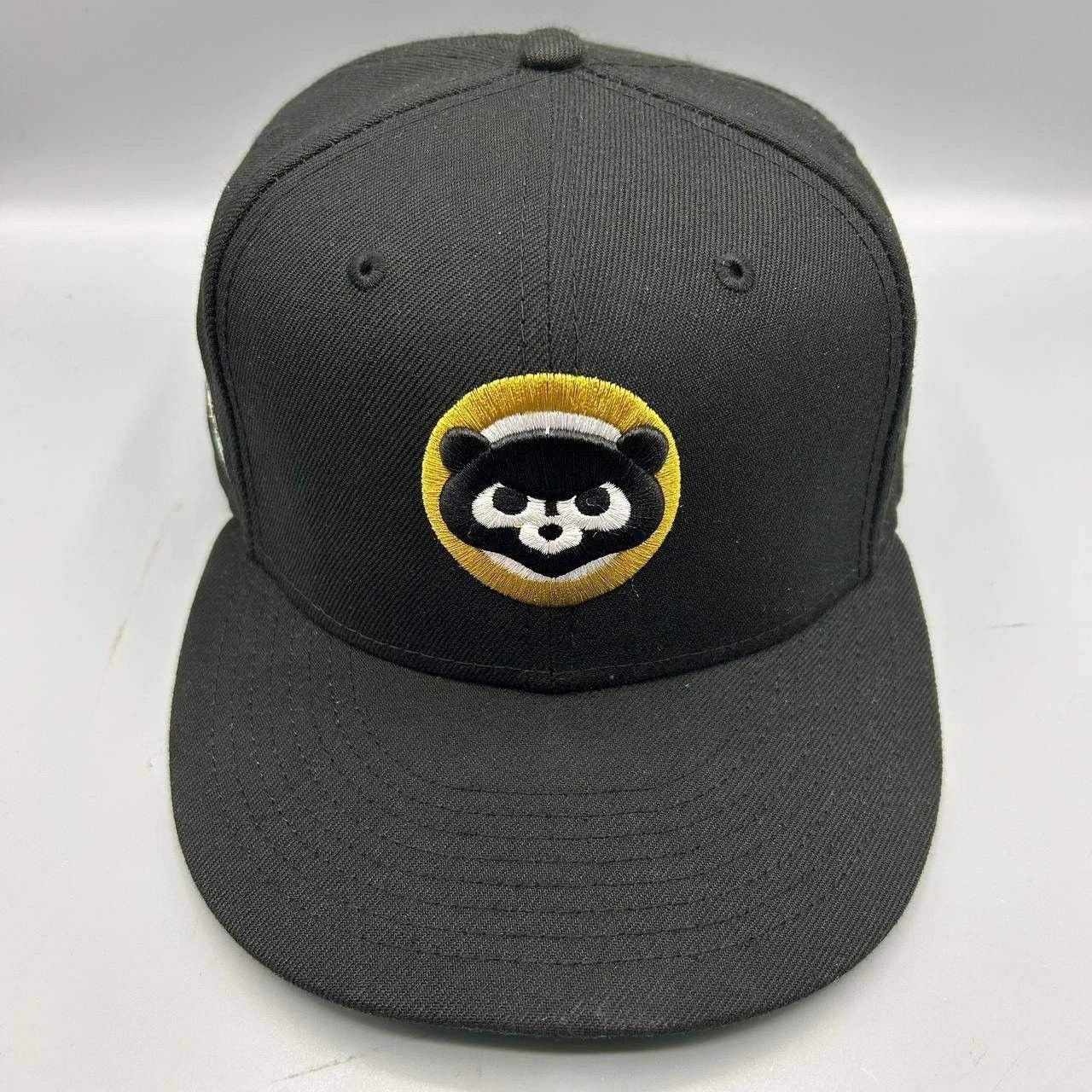 New Era Chicago Cubs Hat Men 7 3/8 Black Green MLB Fitted Cap Size ONE SIZE - 1 Thumbnail