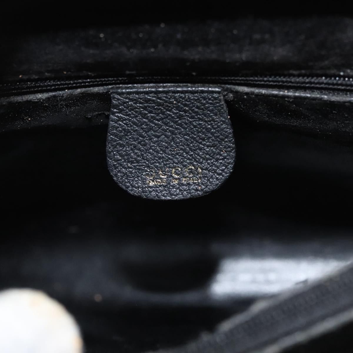 Gucci GUCCI Bamboo Hand Bag Suede Black Gold Size ONE SIZE - 14 Thumbnail