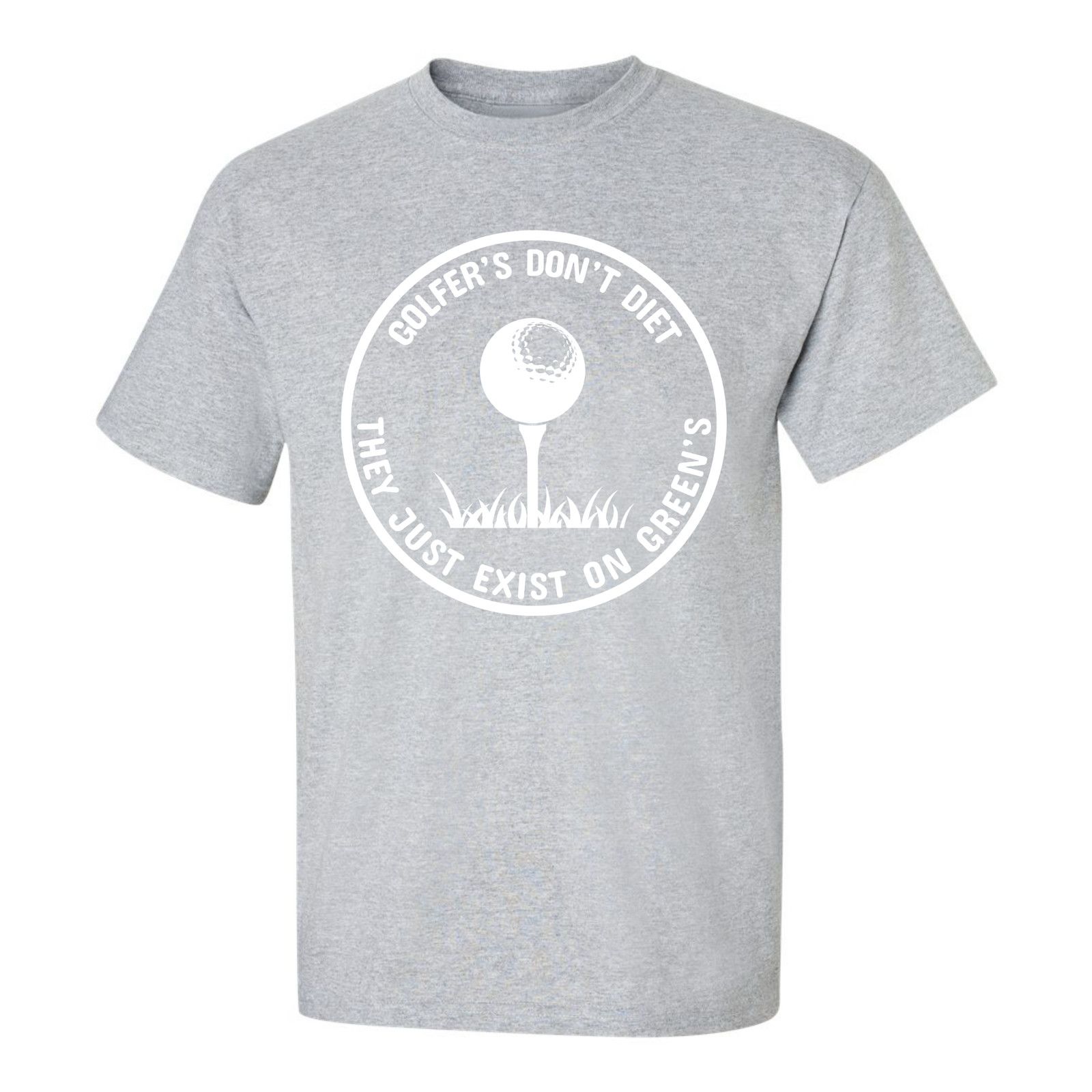 Gildan Golfers Dont Diet On Greens Funny Golfing Tee T-Shirt Size US L / EU 52-54 / 3 - 9 Thumbnail