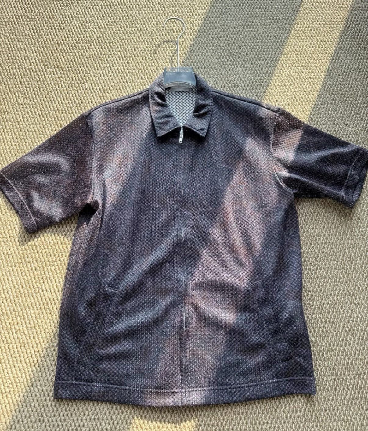 Comme des Garcons COMME des GARÇONS Purple Paisley Mesh Short Sleeve Shirt K23 Size US M / EU 48-50 / 2 - 1 Thumbnail