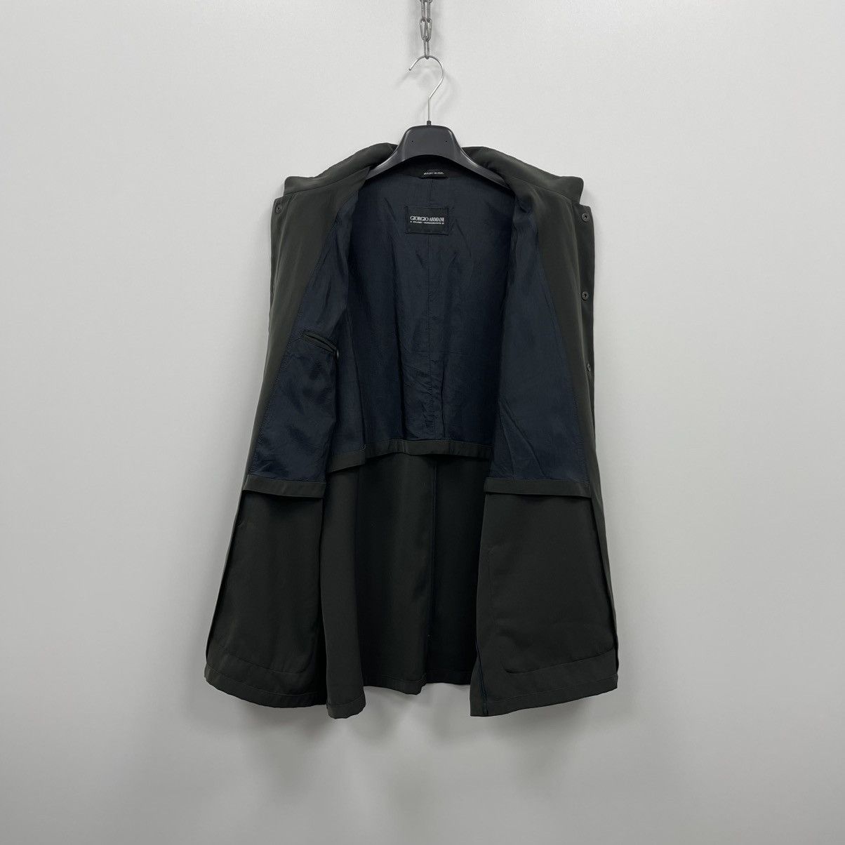 Giorgio Armani Giorgio Armani Pocket Vintage Polyester Jacket Green Rare Size US L / EU 52-54 / 3 - 5 Thumbnail