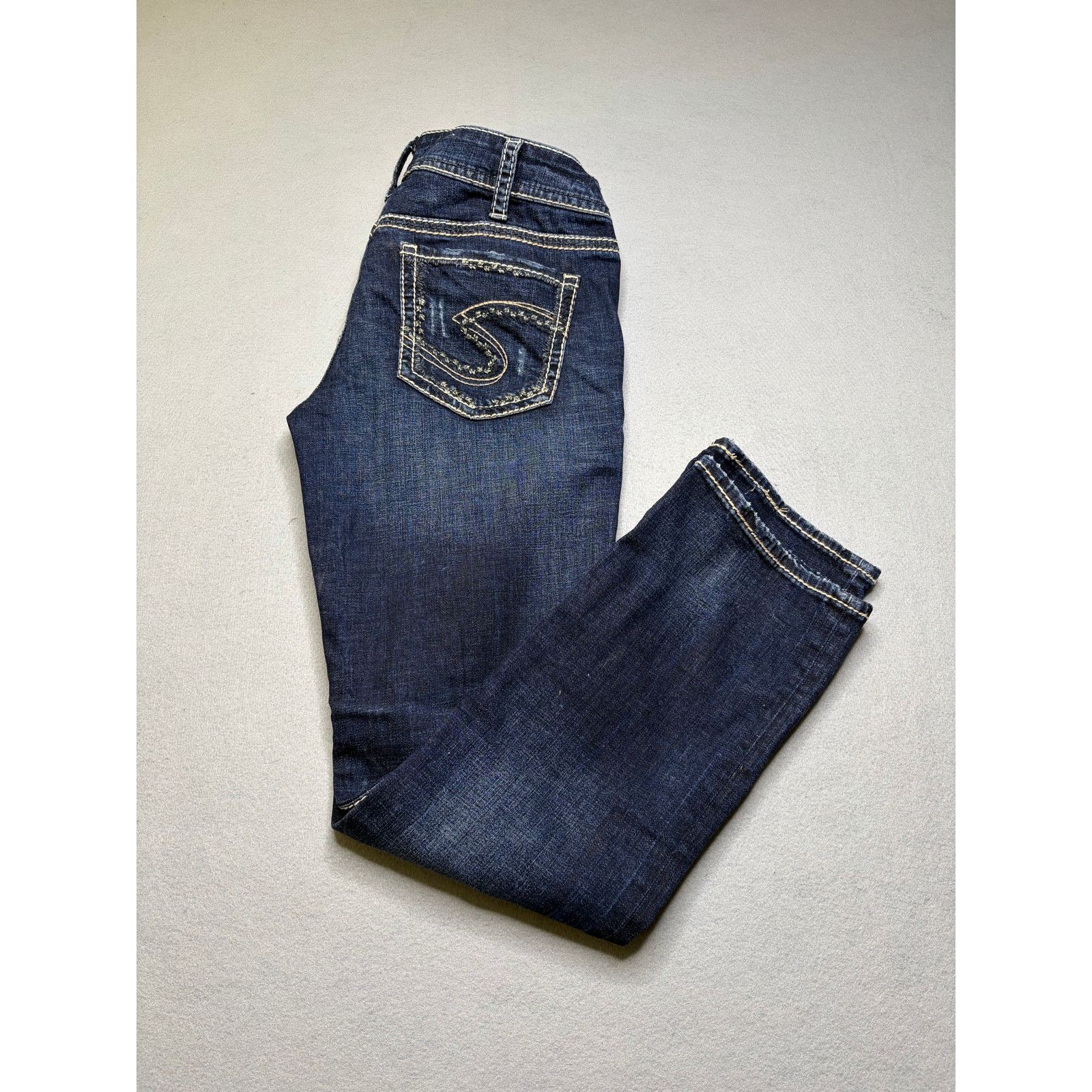 Silver Jeans Co. Silver Jeans Suki Straight Womens 30x30 Dark Bootcut Jeans Size 30" / US 8 / IT 44 - 12 Thumbnail