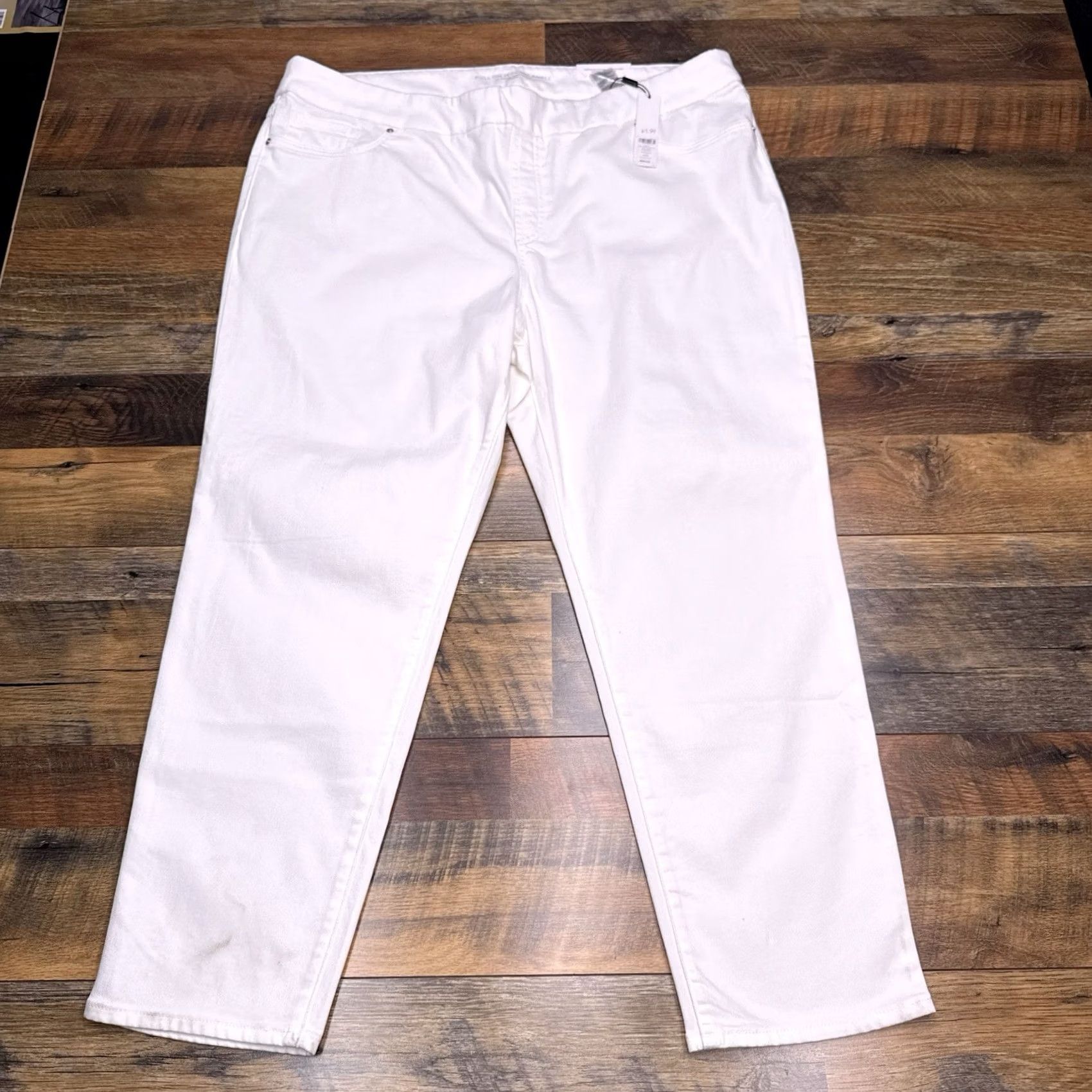 Vintage Chico's Jeans Chicos Pull On Jegging Ankle Womens 4R White Slim Stretch High Rise 5-Pocket Inseam 27in Modern City Vintage No N/A Size 27" / US 4 / IT 40 - 2 Thumbnail