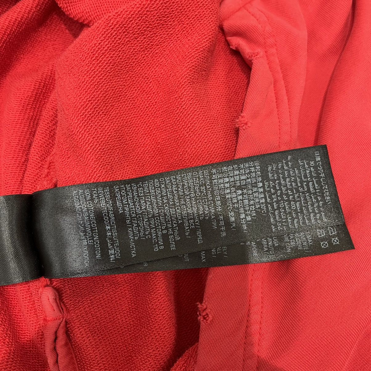 Balenciaga Balenciaga Tape Type Ripped Pocket Zip Up Hoodie Red Size US M / EU 48-50 / 2 - 8 Thumbnail