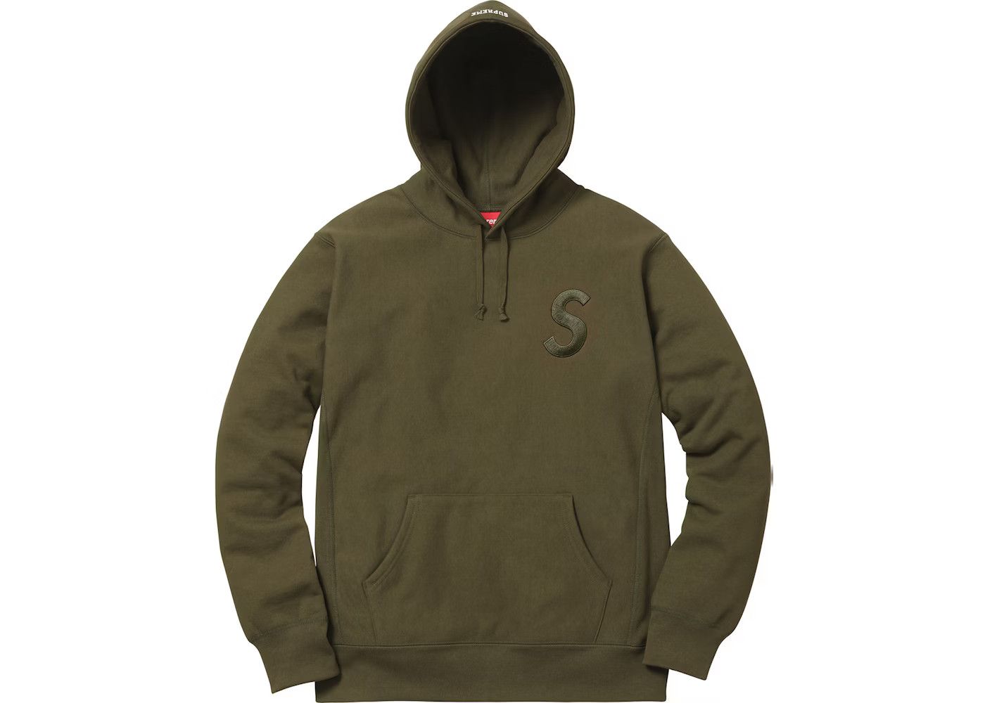 Supreme Supreme Tonal S Logo Hoodie Sweatshirt FW17 Dark Olive Green Size US M / EU 48-50 / 2 - 1 Thumbnail