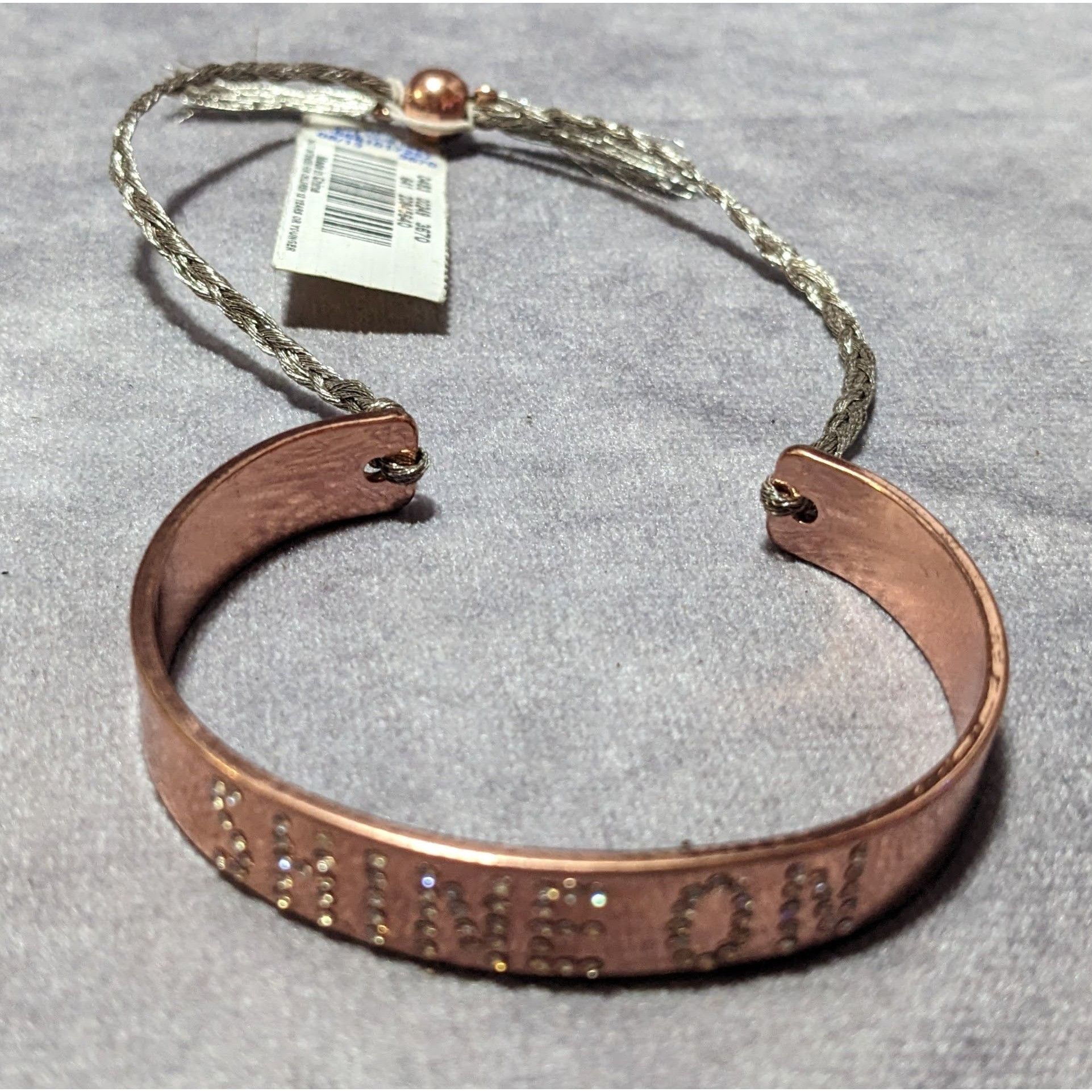 American Eagle Outfitters AEO Copper Tone Shine On Rhinestone Cuff Bracelet Size ONE SIZE - 6 Thumbnail