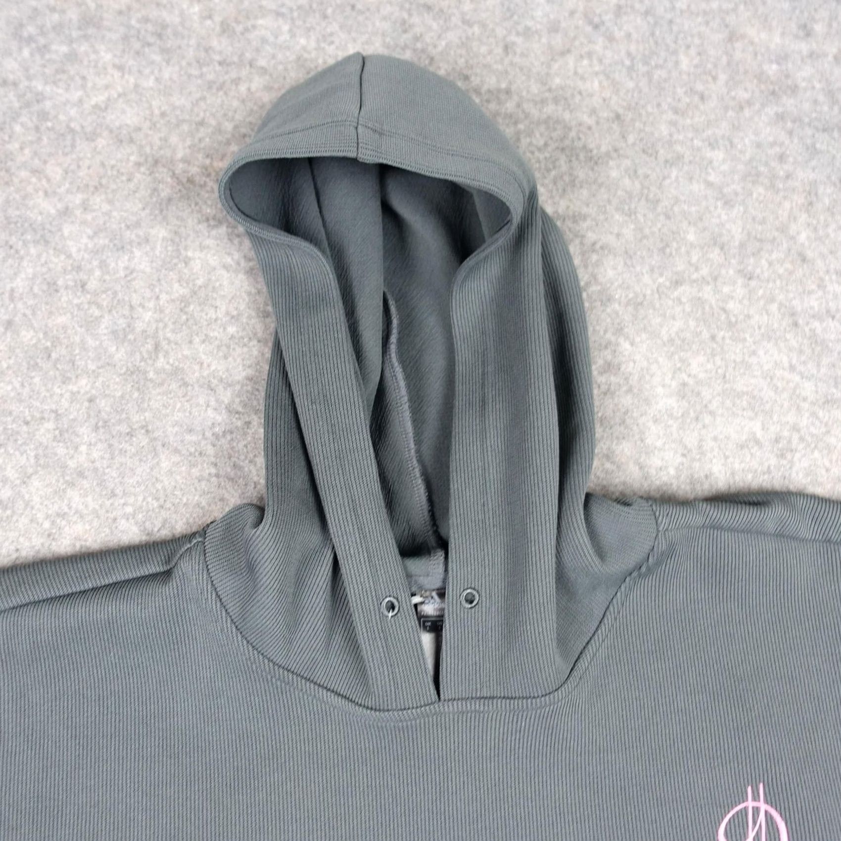 Adidas Adidas Hoodie Mens Large Gray Black 3 Stripe Pullover Sweatshirt Primegreen Knit Polyester Hooded Pockets Embroidered Logo Striped Sports Size US L / EU 52-54 / 3 - 4 Thumbnail