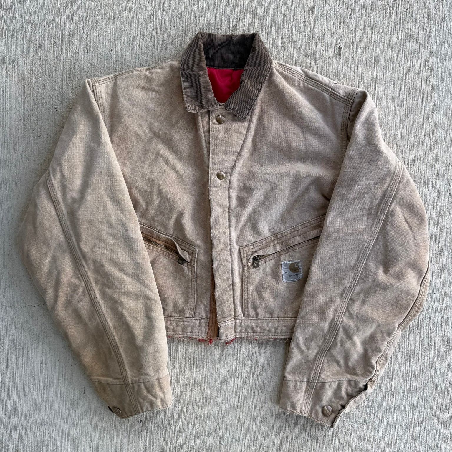 Carhartt × Vintage Carhartt brown cropped Detroit style work wear jacket Size US S / EU 44-46 / 1 - 1 Thumbnail