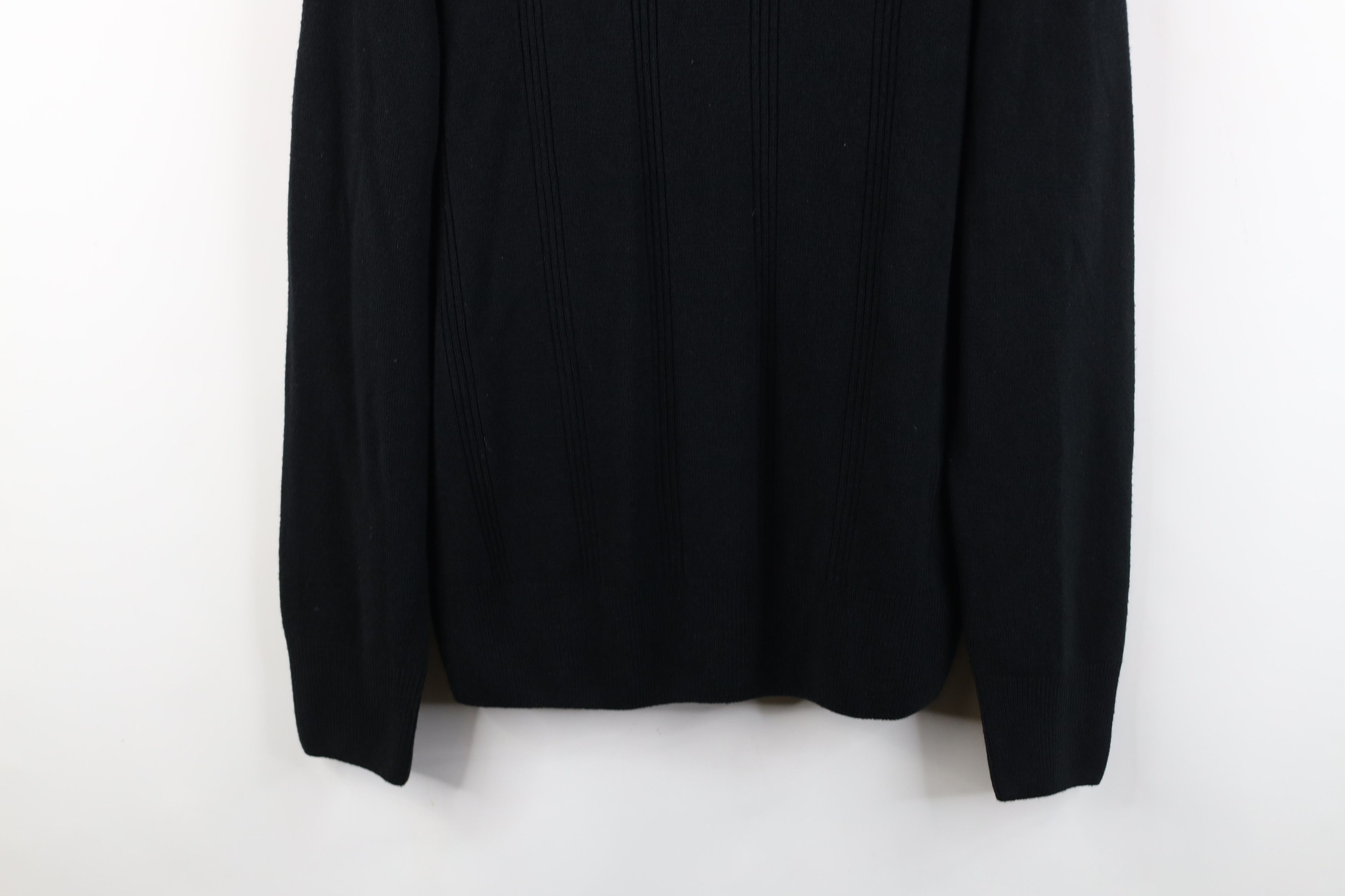 Vintage Vintage 90s Streetwear Soft Collared Pullover Sweater Black Size US L / EU 52-54 / 3 - 3 Thumbnail
