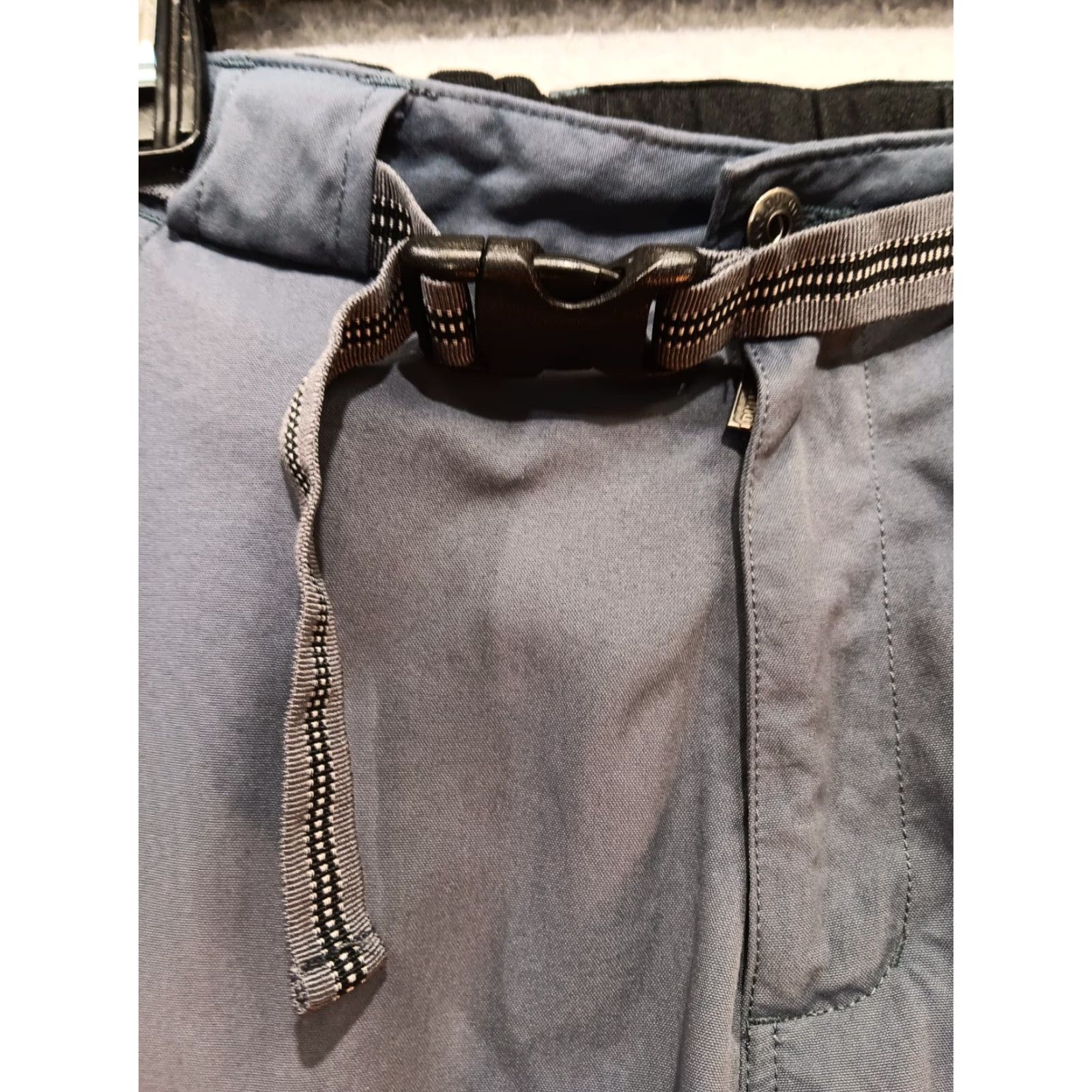 Vintage Duluth Flex Dry On The Fly Pants Men Large Gray Nylon Spandex Belted Relaxed Straight Front Size US 33 - 3 Thumbnail
