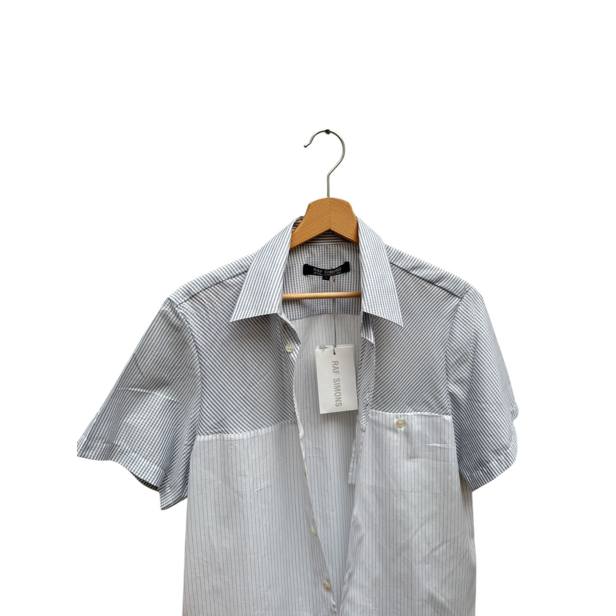 Raf Simons Spring Summer 2007 White Grey Short Sleeves Shirt Size US S / EU 44-46 / 1 - 2 Thumbnail