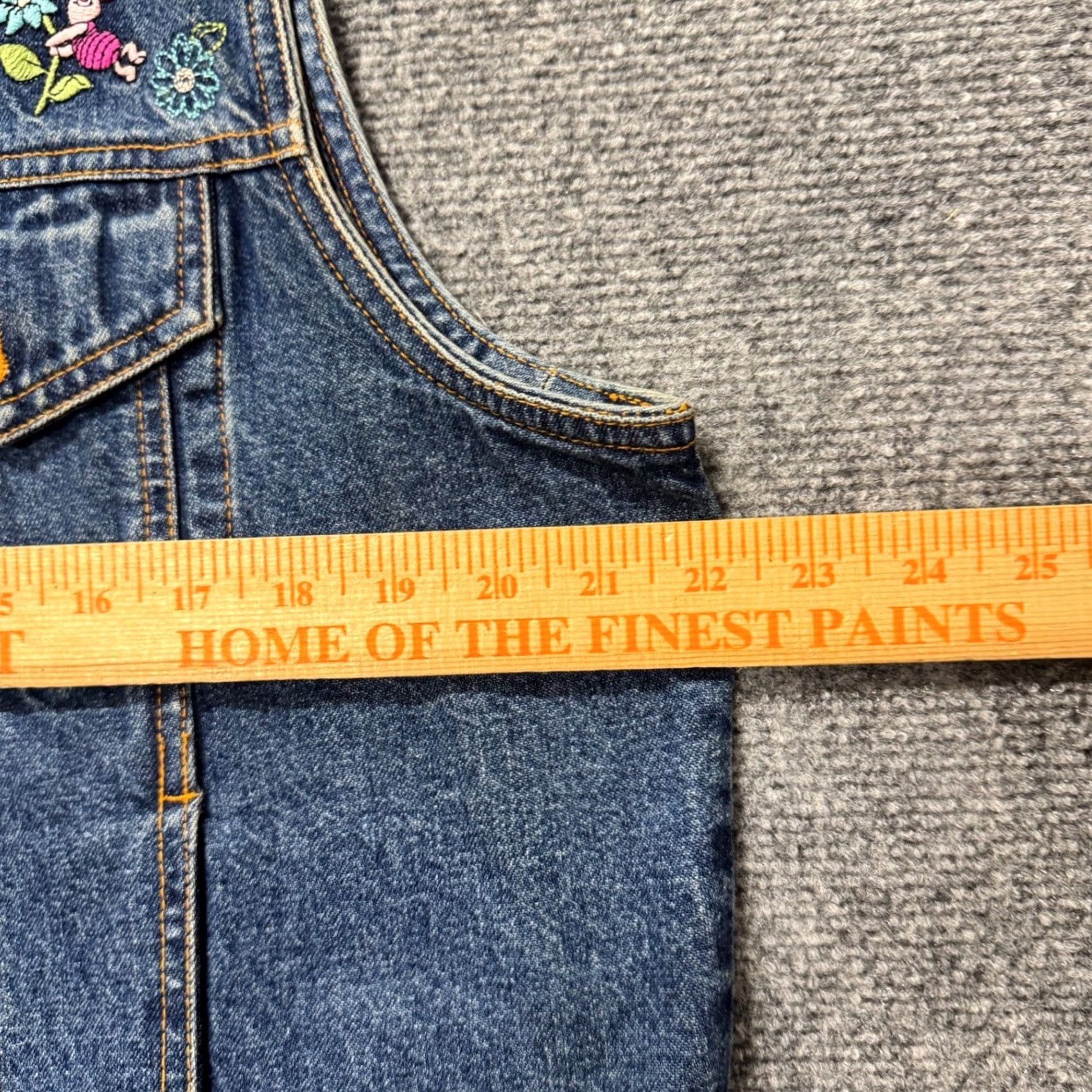 Vintage Winnie the Pooh Vest Women's L 100% Cotton Button Up Embroidered Blue Vest Overcoat Women Blue Winnie the Pooh 100% Cotton Shirt? Size L / US 10 / IT 46 - 4 Thumbnail