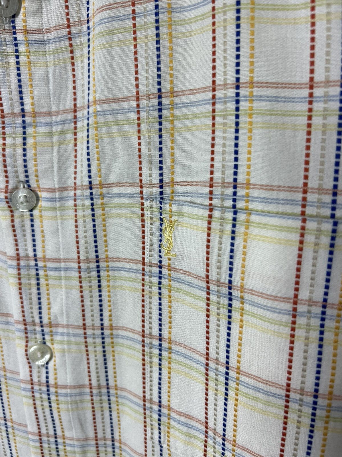 Yves Saint Laurent Vintage Yves Saint Laurent YSL Button Up Short Sleeve Shirt Size US L / EU 52-54 / 3 - 6 Thumbnail