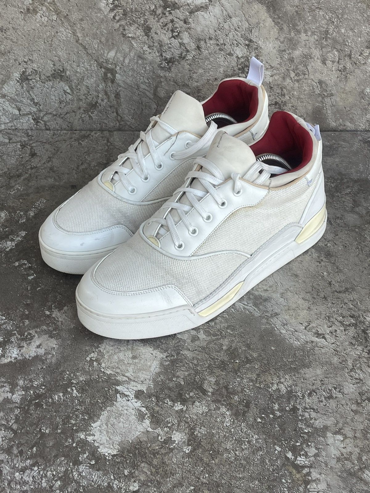 Christian Louboutin Aurelien white mesh and calfskin