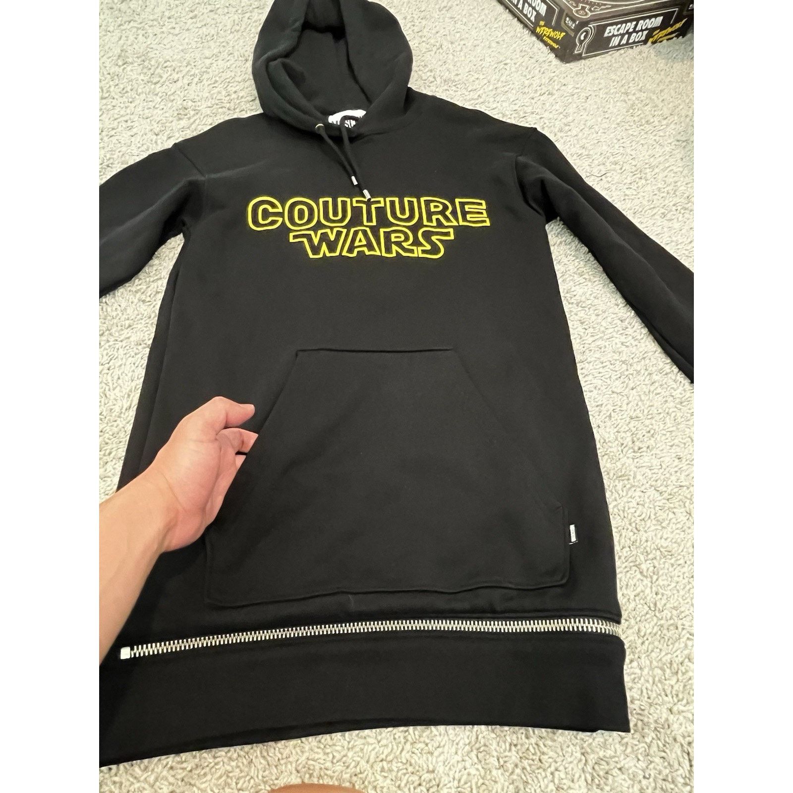 Moschino Moschino Couture Wars Hoodie W US 4 Black Star Wars Longline Size S / US 4 / IT 40 - 13 Thumbnail