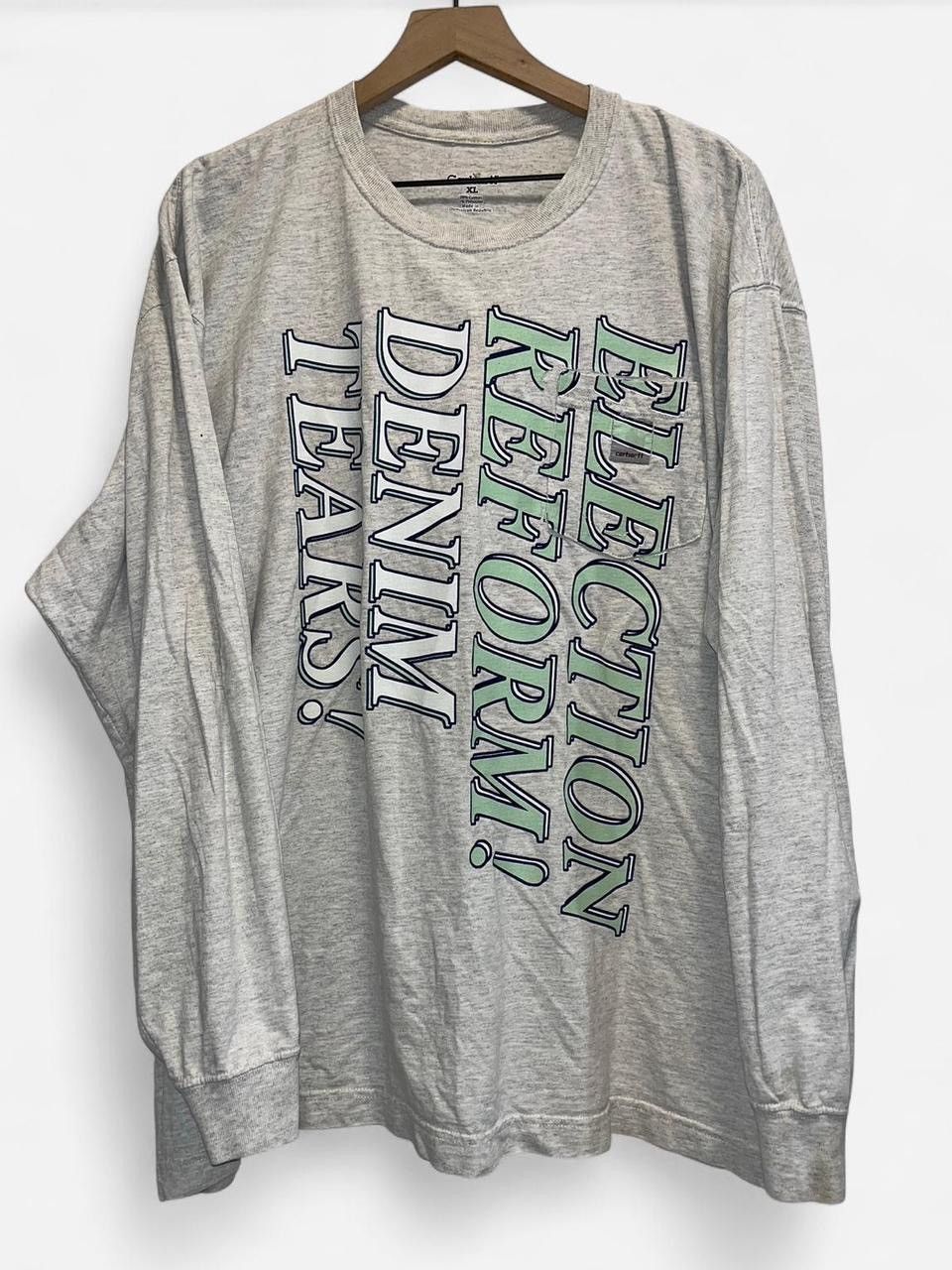 DENIM TEARS Election Reform Denim Tears Carhartt Upcycled Longsleeve Size US XL / EU 56 / 4 - 1 Thumbnail