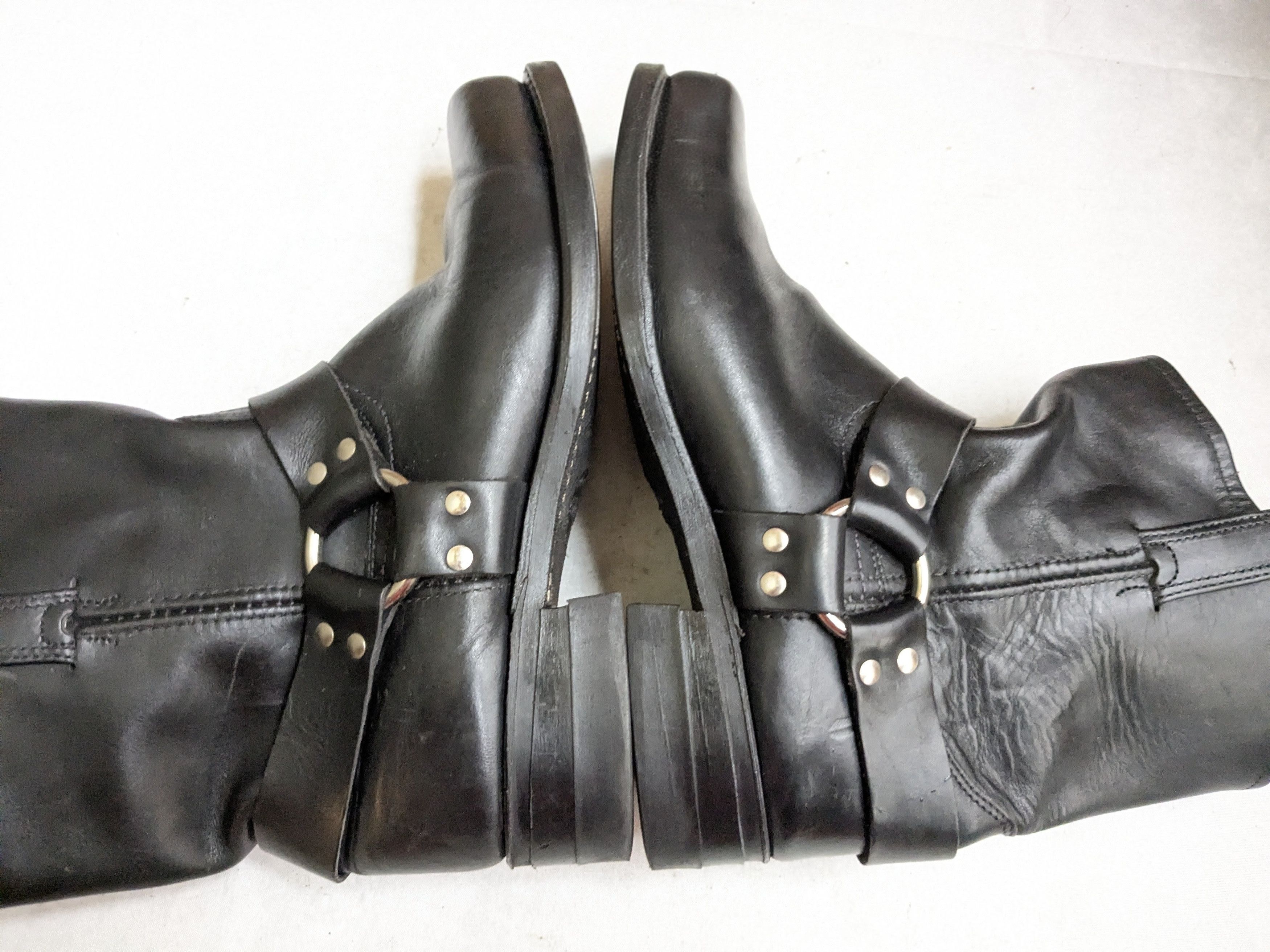 Frye Frye Harness Boots Black Leather 13 M Buckle Strap Size US 13 / EU 46 - 7 Thumbnail