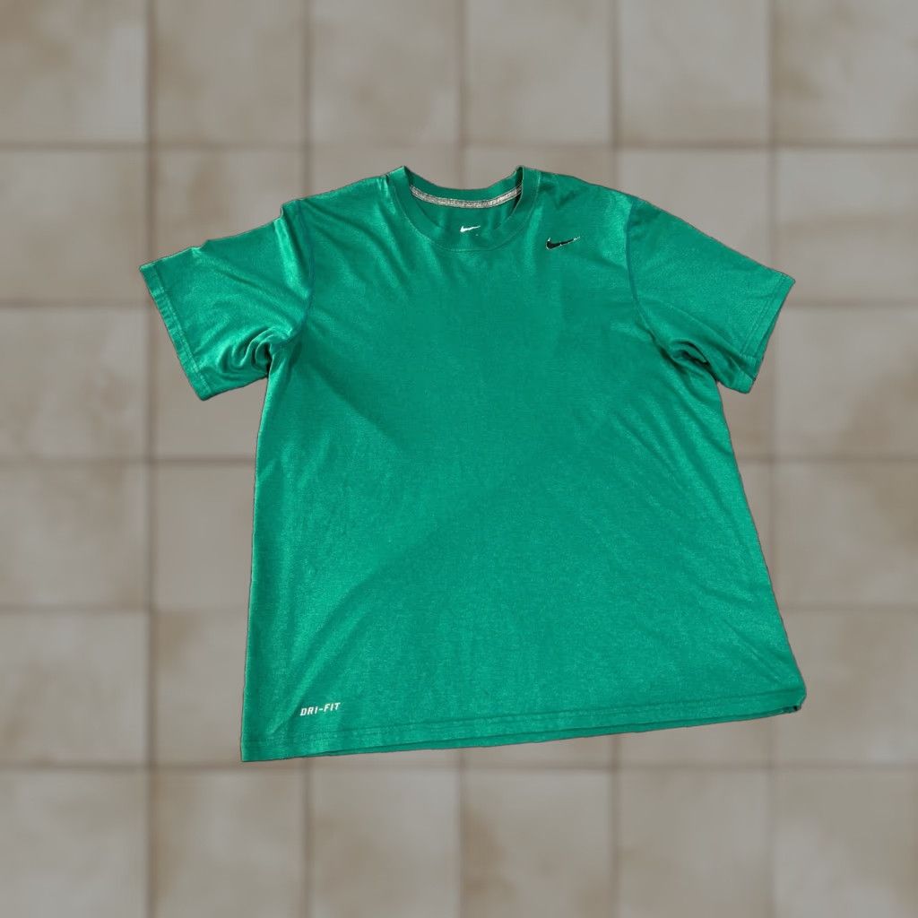 Nike Nike Dri-Fit T-Shirt Men's Large Green Breathable Athletic Training Running Shirt Size US L / EU 52-54 / 3 - 1 Thumbnail