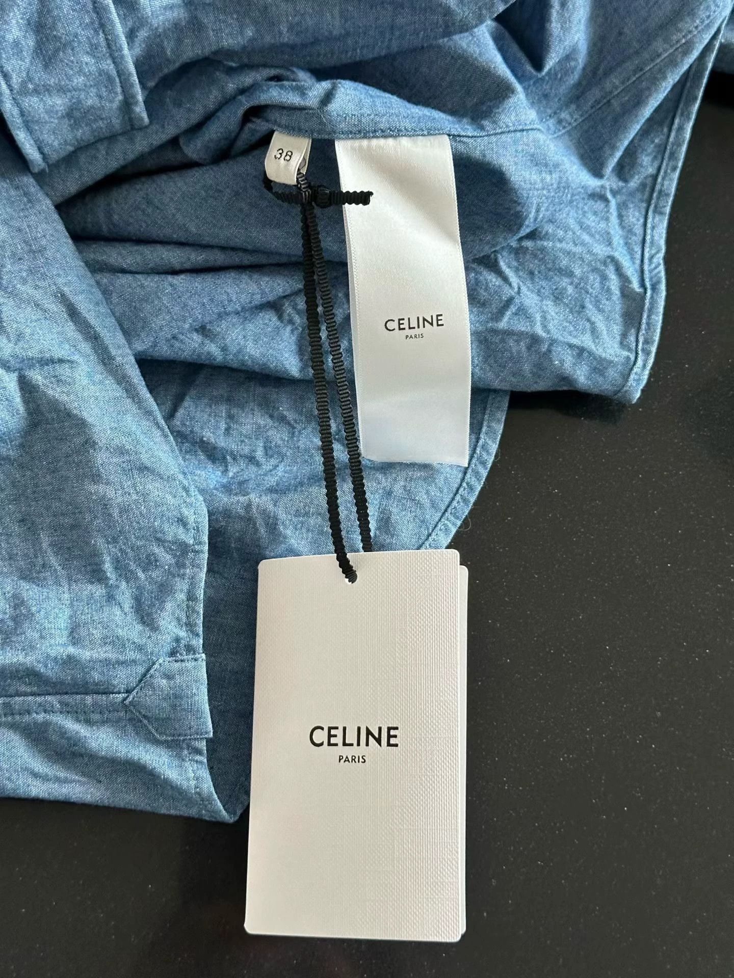 Celine Celine Triomphe Denim Women Shirt 38 New Size S / US 4 / IT 40 - 3 Thumbnail