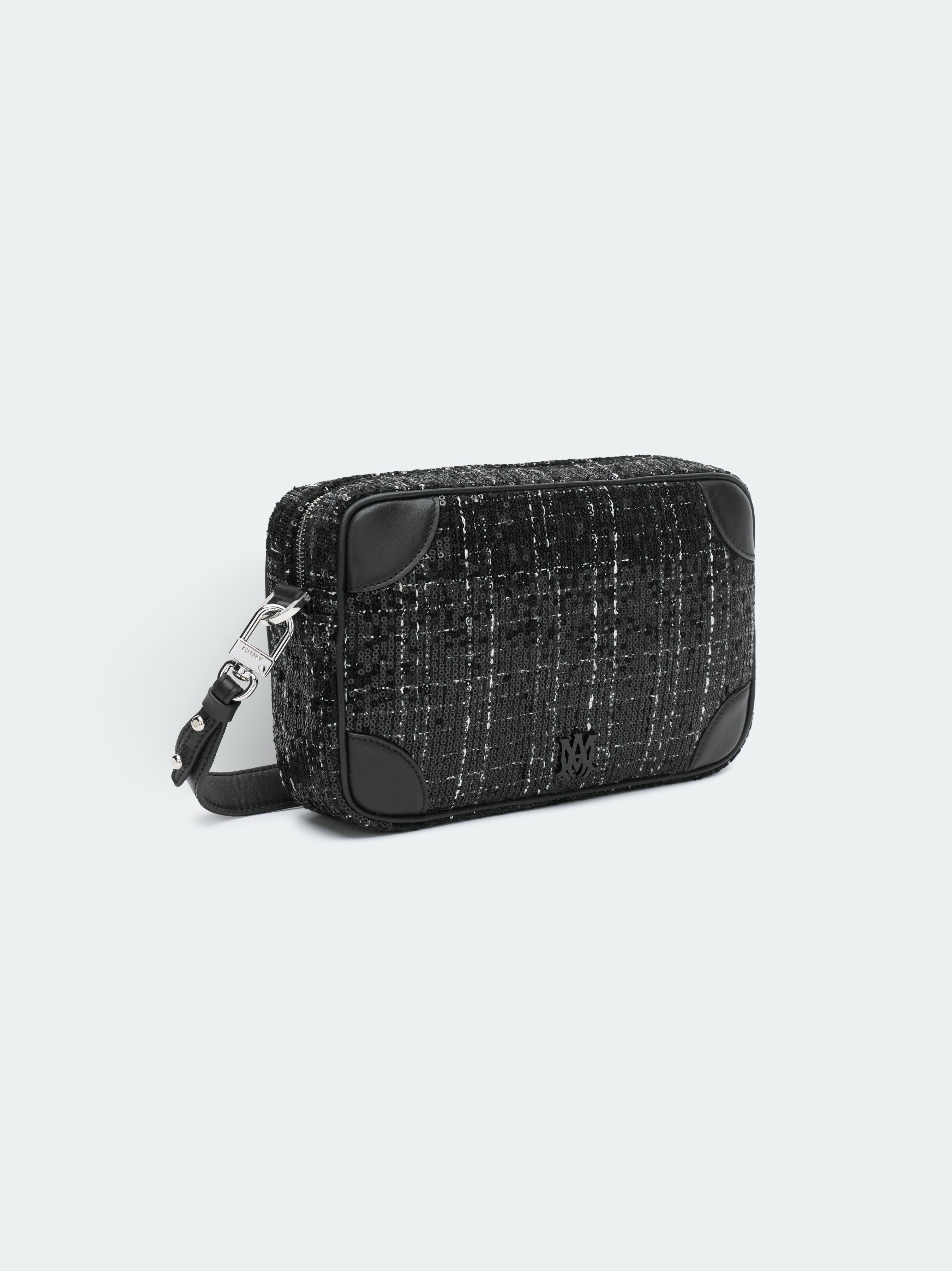 Amiri o1s1wg110525 Size: OS / Sequin Boucle Camera Case in Black Size ONE SIZE - 2 Thumbnail