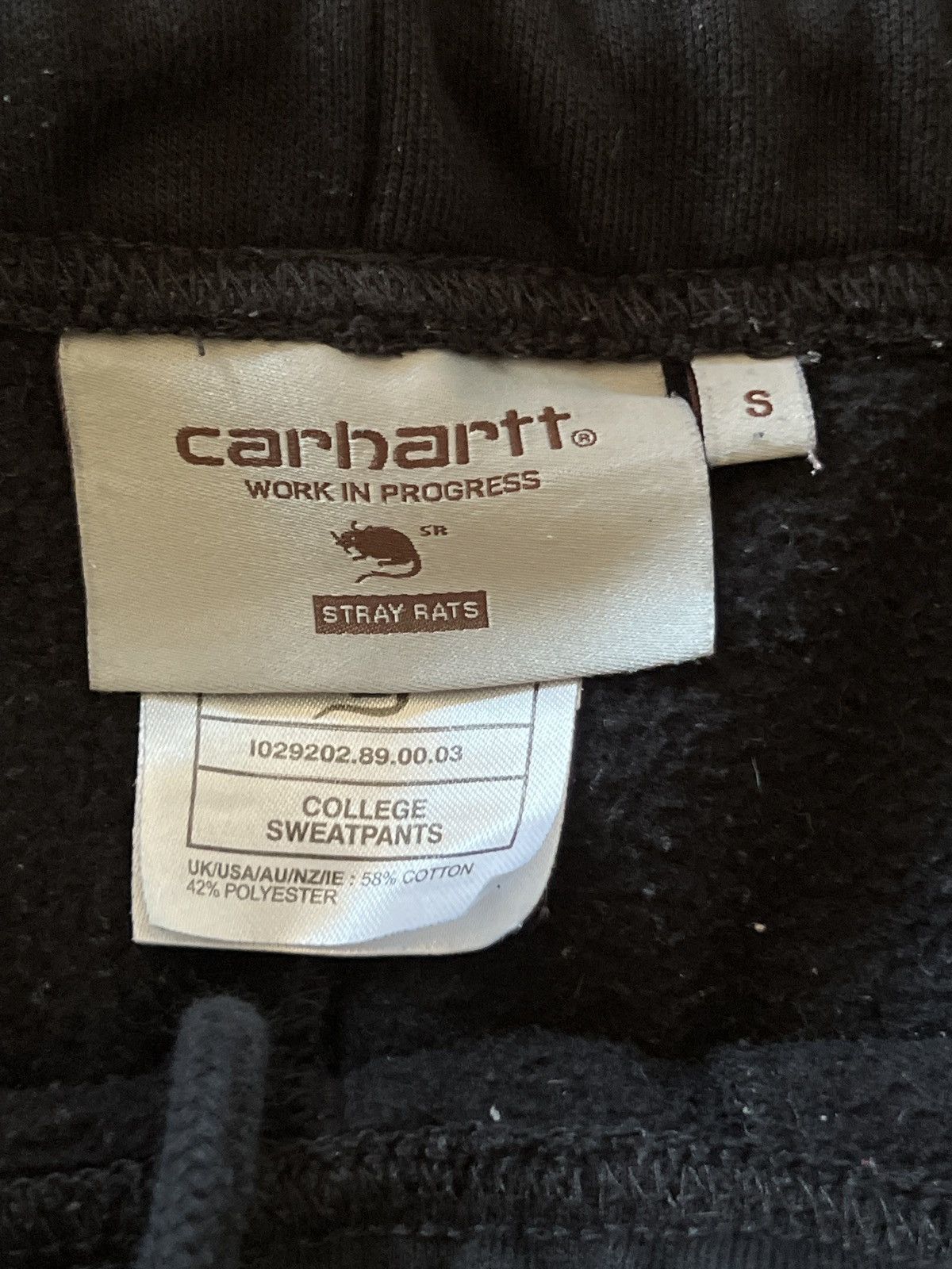 Carhartt x Stray Rats Black Sweatpants