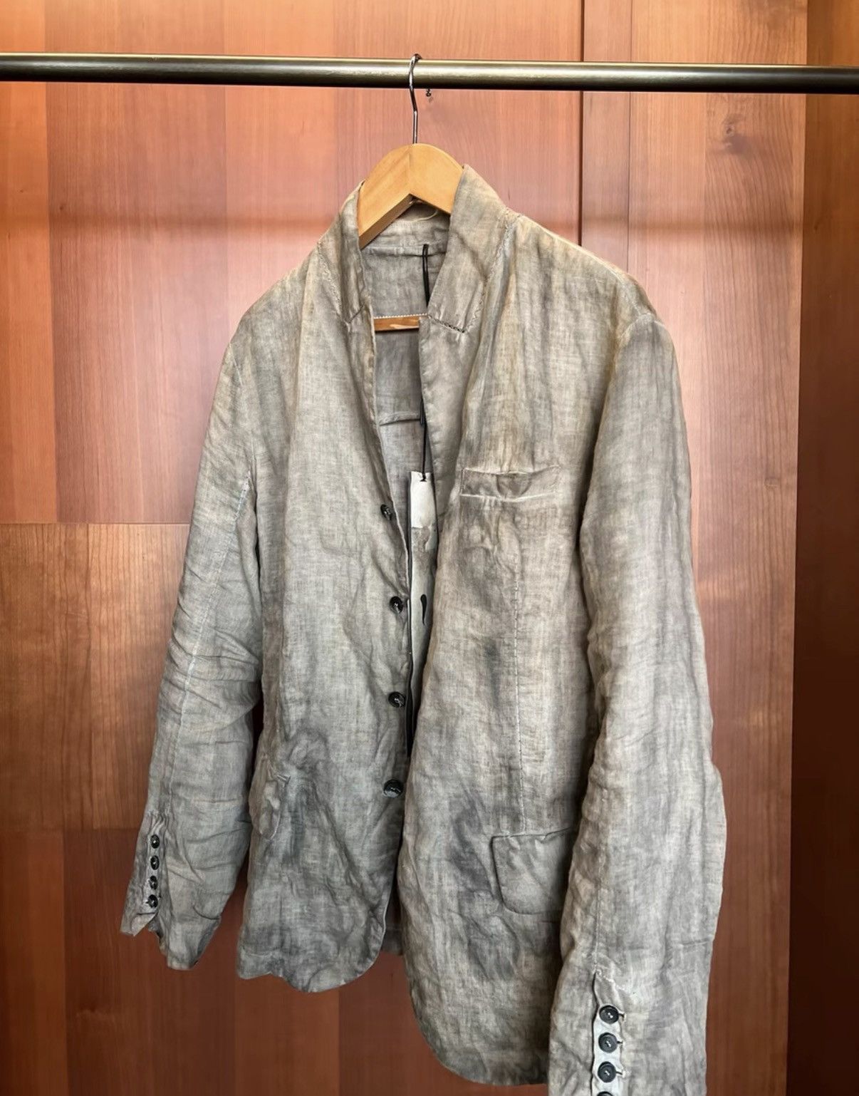 Masnada Masnada 24SS "DRIED CLAY" 100% Linen Pleated Blazer Size US L / EU 52-54 / 3 - 2 Thumbnail