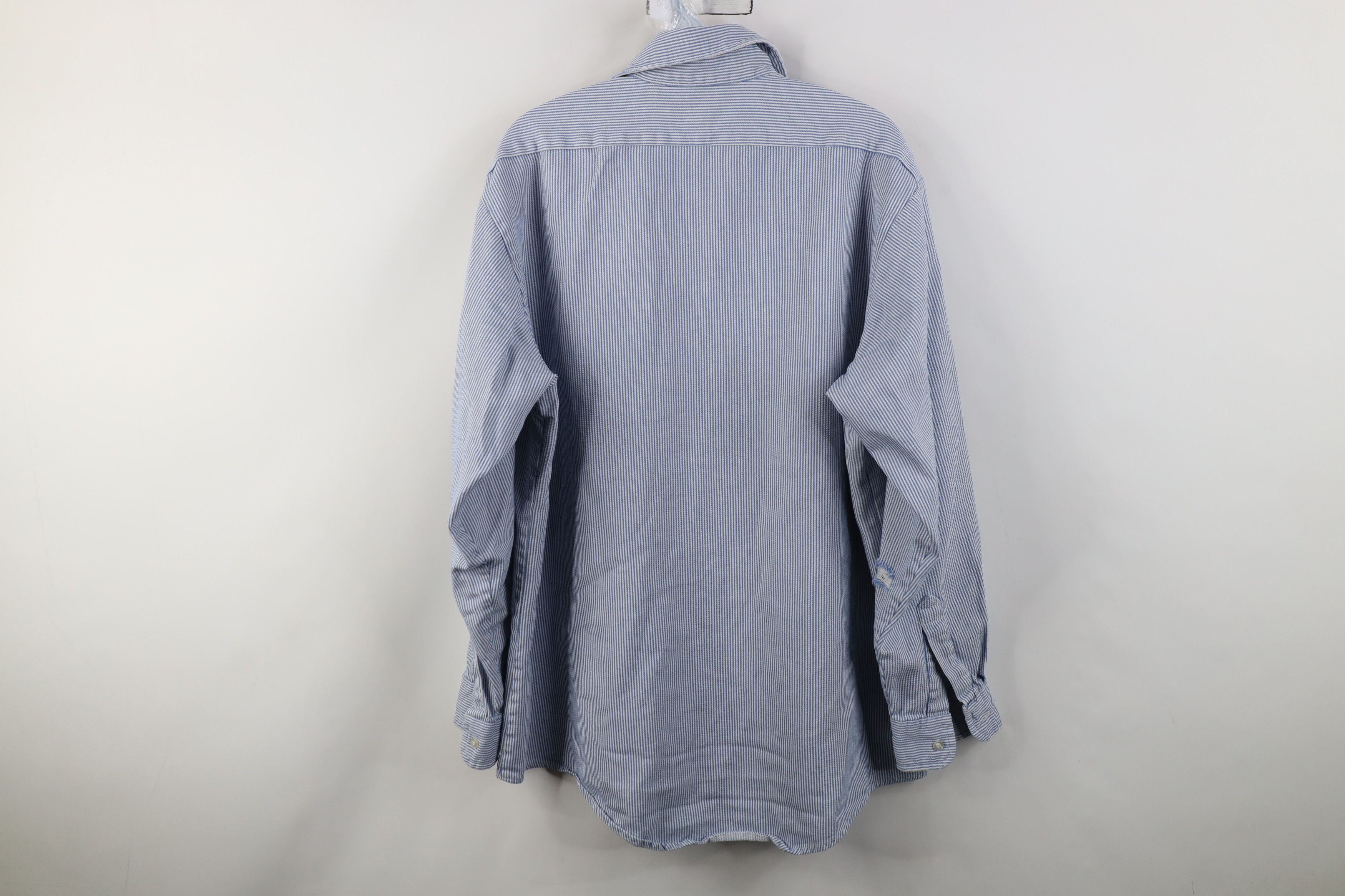 Vintage Bulwark FR Resistant Hickory Striped Button Shirt Workwear Size US L / EU 52-54 / 3 - 14 Thumbnail